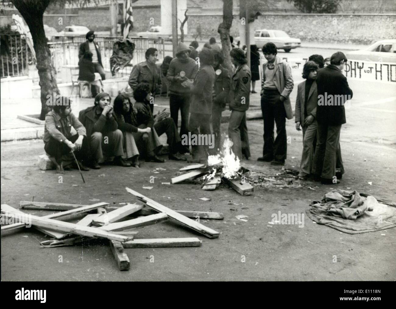 1. Januar 1975 - Angriff auf die britische Wirtschaft in Athen Stockfoto