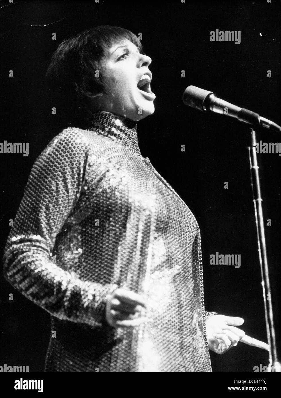 Sängerin Liza Minnelli in einer Frau-show Stockfoto