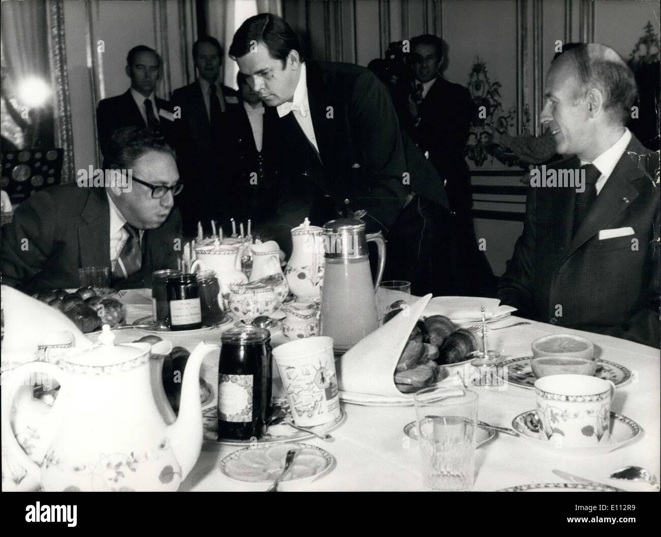 27. Mai 1975 - Champs-Elysees Palast, Präsident Giscard d ' Estaing Stockfoto