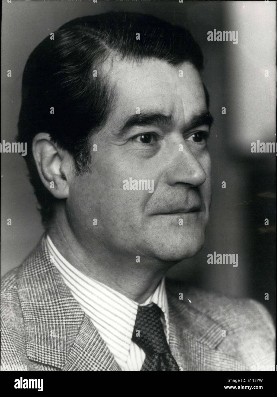 26. Juni 1975 - Herr Lucien Lanier, wer ist Manager der Verwaltung in das Departement des Innern, hieß nur Polizeichef der Paris Region. Er wird Herr Maurice Doublet, ersetzen, die aus persönlichen Gründen beurlaubt ist. Stockfoto