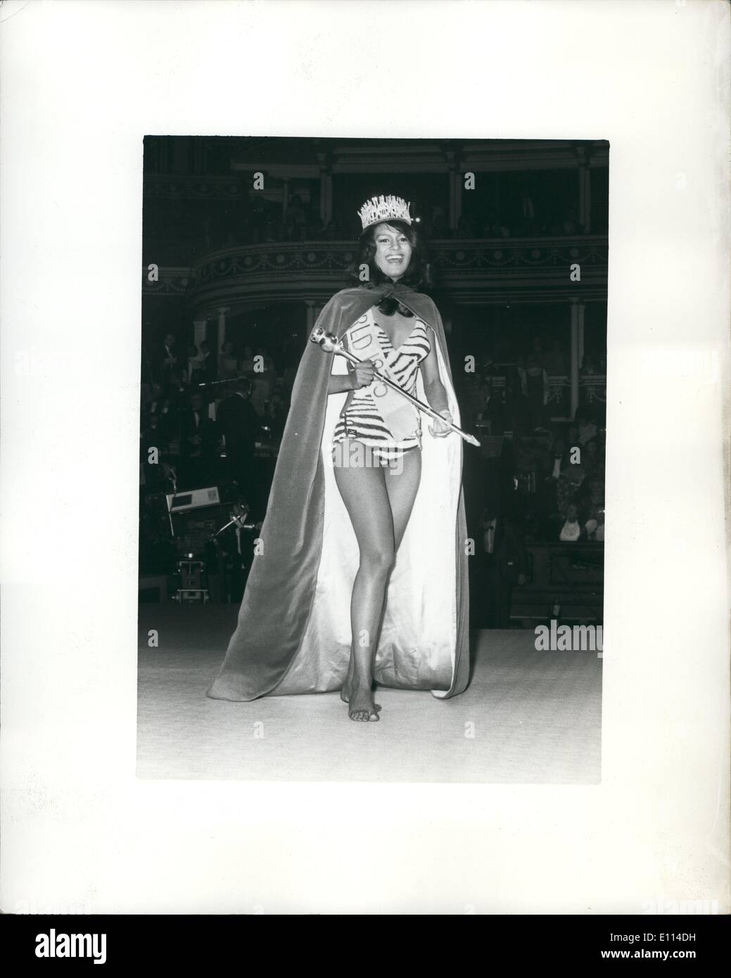 11. November 1975 - Vilnellia Merced 18 aus Puerto Rico in neue Miss World: London ESS Stockfoto