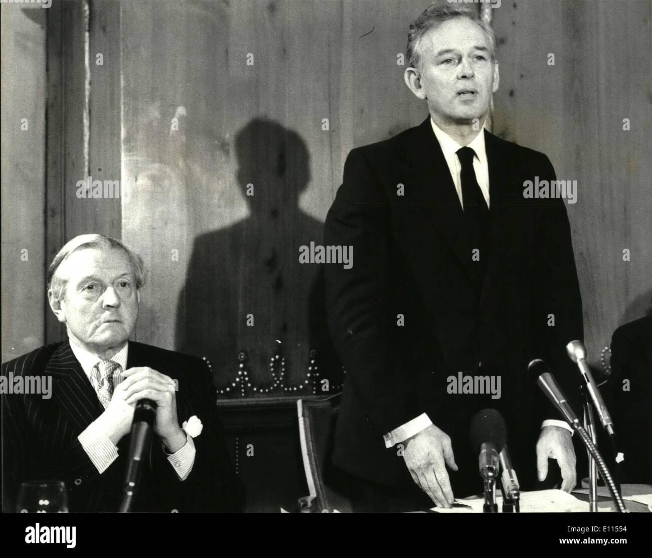 12. Dezember 1975 - Pressekonferenz zu verkünden die Bildung von der NATIONAL ASSOCIATION FOR FREEDOM: Eine Pressekonferenz abgehalten wurde Stockfoto