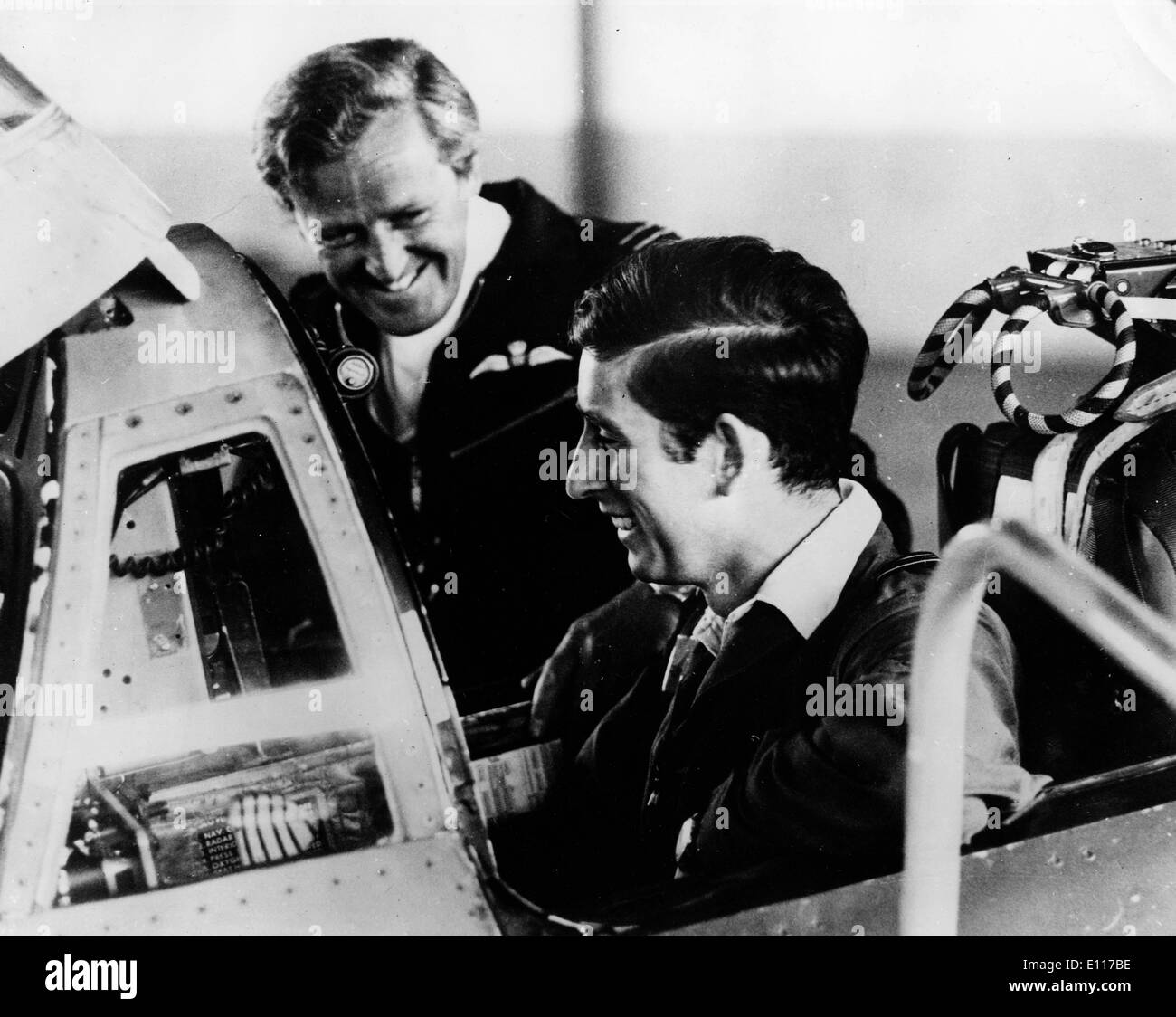 Prinz Charles ist Phantom-Flugzeuge fliegen informiert Stockfoto