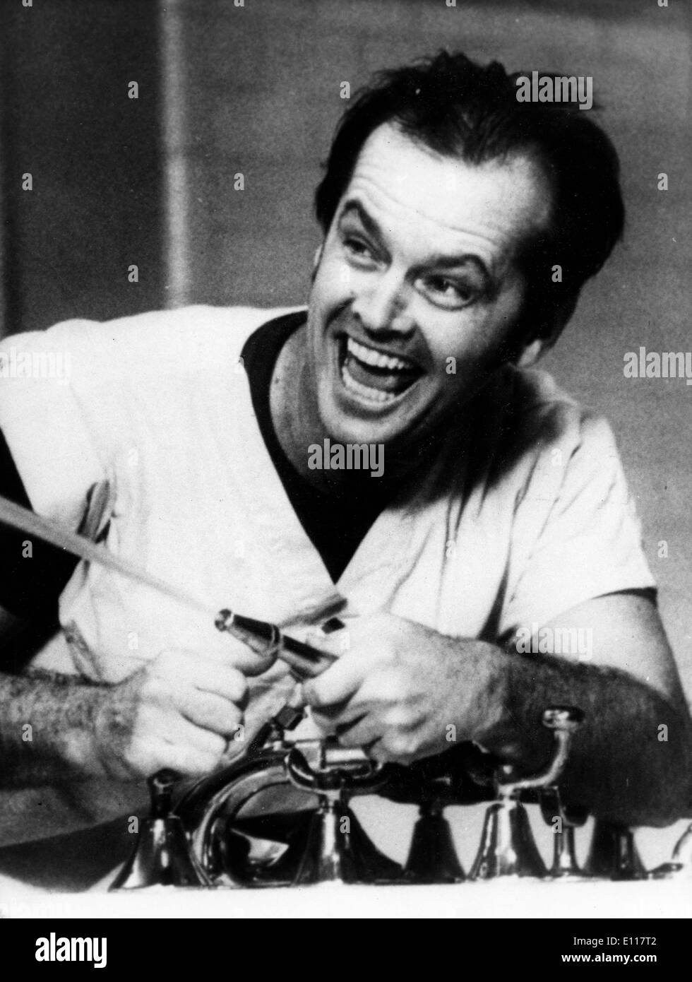 Jack Nicholson in "Einer flog über die Kuckucke Nest" Stockfoto