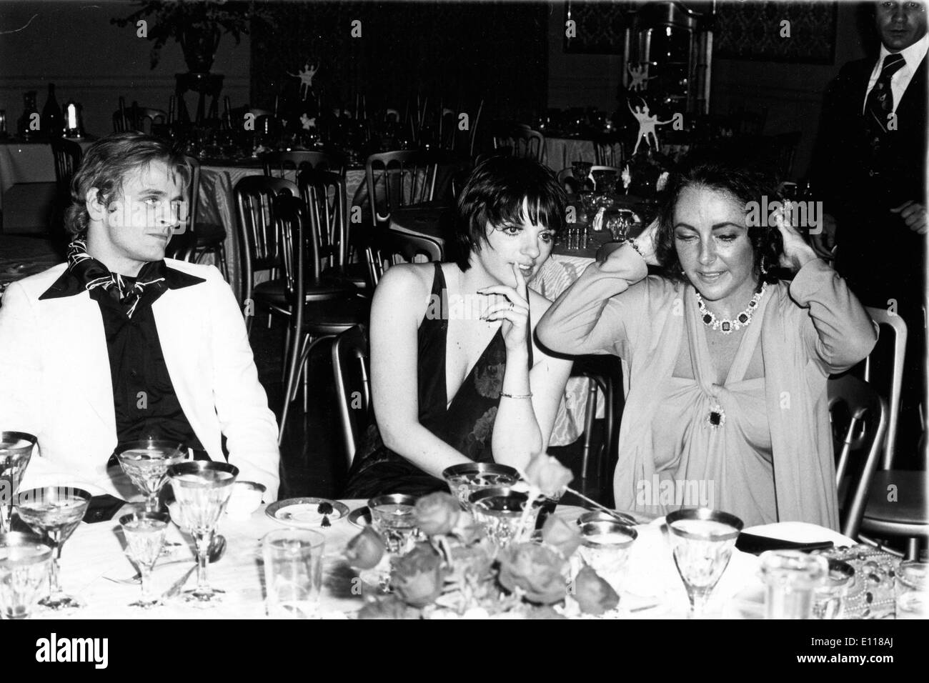 Elizabeth Taylor, Liza Minnelli und Mikhail Baryshnikov Stockfoto