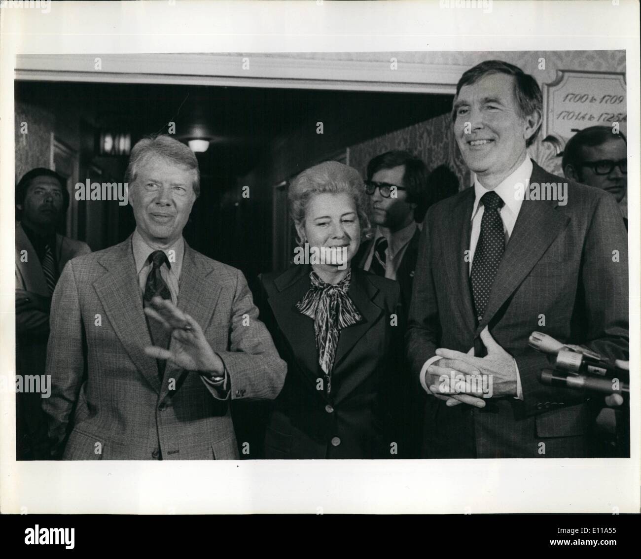 6. Juni 1976 - Delegierte treffen im Statler Hilton Hotel, New York City New York Demokraten. Kongressabgeordnete Mo Udall (D Stockfoto