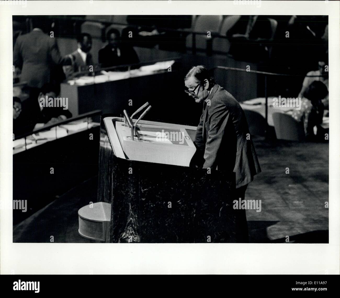 5. Oktober 1976 - UN General Assembly - Brit. ausländische Sek. Anthony Crosland Stockfoto