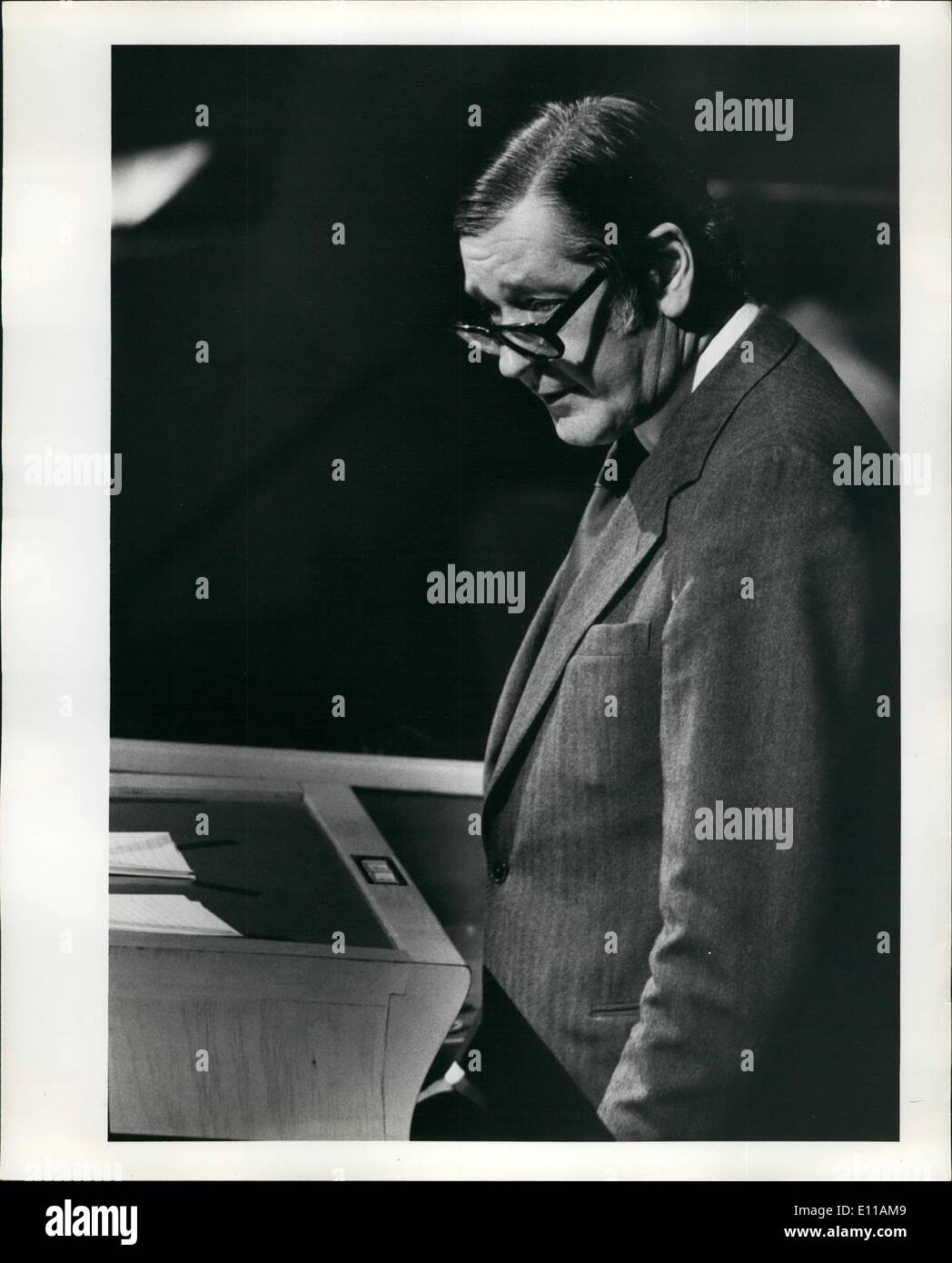 10. Oktober 1976 - UN General Assembly - Brit. ausländische Sek. Anthony Crosland. Stockfoto