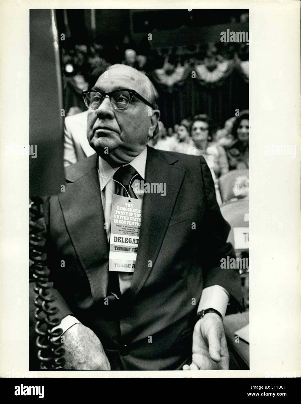 7. Juli 1976 - Bürgermeister Richard Daley von Chicago bei 131bis Madison Canada. APRESS.co Stockfoto