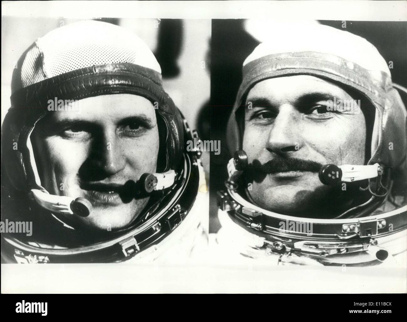 8. Juli 1976 - Kosmonauten: Pilot Boris Volynov und Ingenieur Witali Jolobov Stockfoto