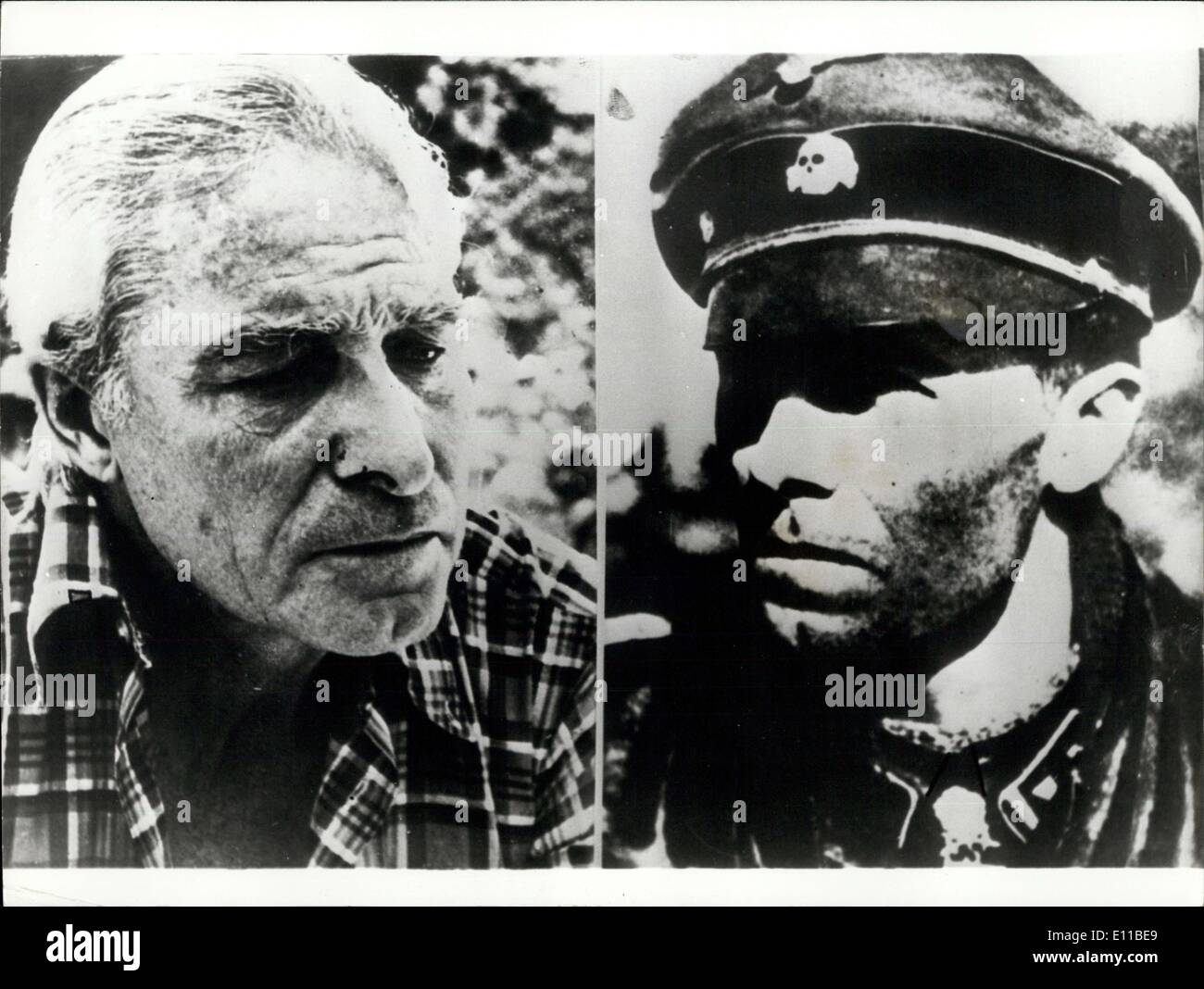 19. Juli 1976 - Ex Nazi-Kriegsverbrecher stirbt im Haus Feuer: Joachim Peiper, ein ehemaliger Oberst in der Ss wird geglaubt, gestorben zu sein, wenn sein Haus in Traven im Departement Haute Sanne von Frankreich in der Nacht des 13. Juli, von einer unbekannten Gruppe niedergebrannt wurde. Am Ende des Krieges Peiper wurde 71 amerikanische Kriegsgefangene während der Schlacht der Ardennen 1944 erschossen hatte beschuldigt und zum Tode verurteilt wurde, von einem amerikanischen Militärgericht in Dachau. Seine Strafe wurde später in lebenslange Haft umgewandelt, sondern er erschien 1957 Stockfoto
