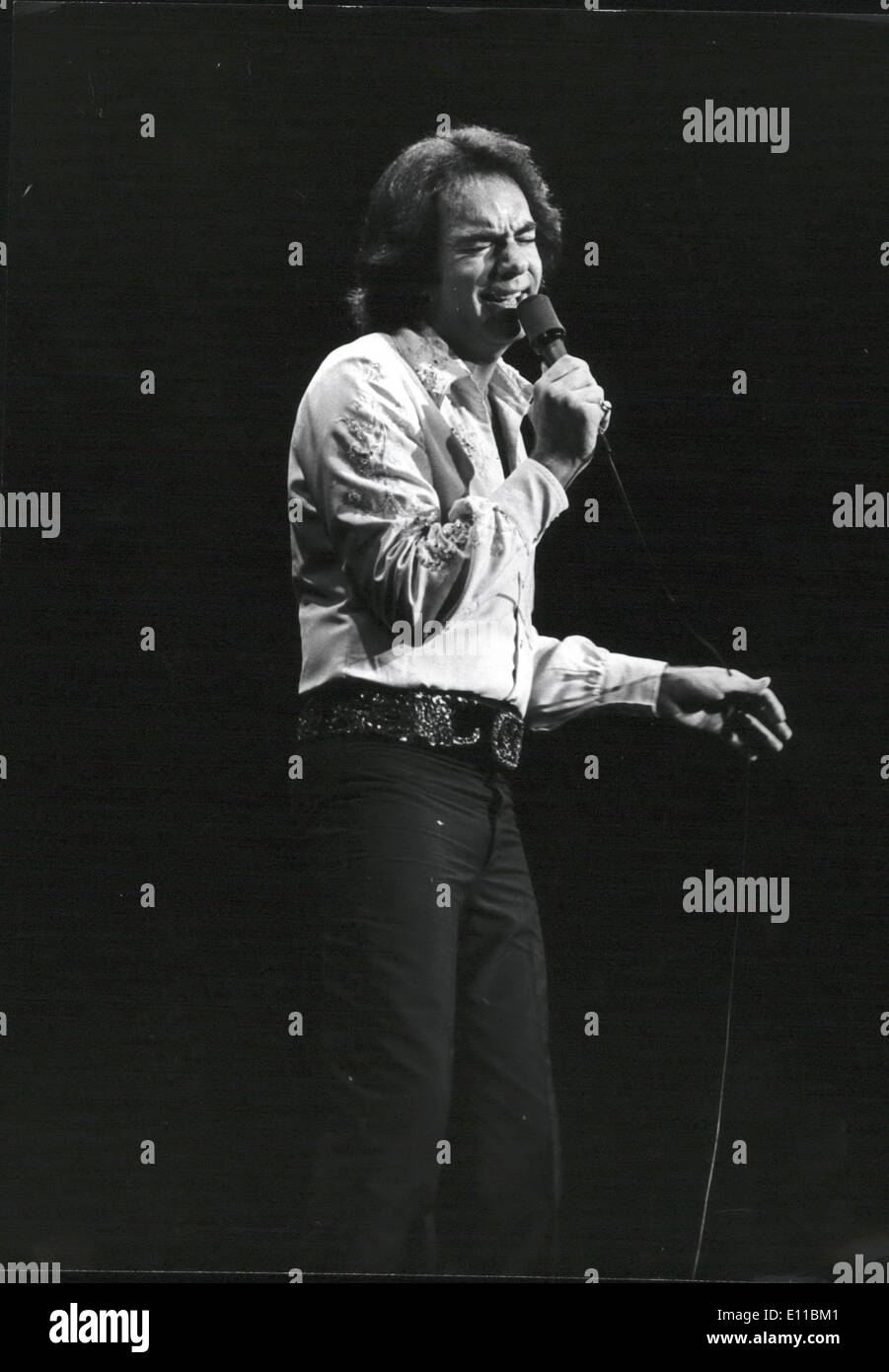 8. August 1976 - Neil Diamond Stockfoto