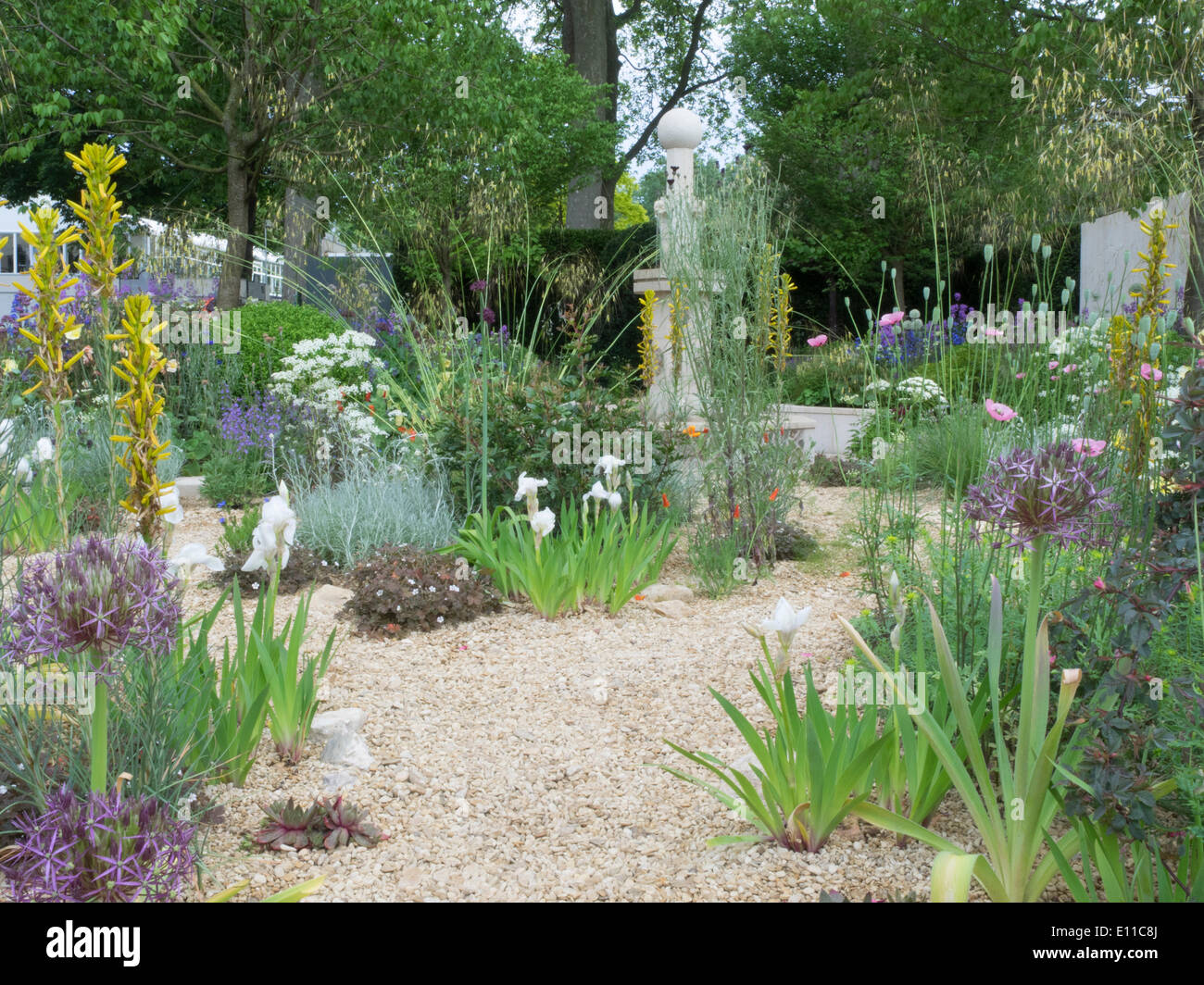 London, UK, 20. Mai 2014 RHS Chelsea Flower Show erste Tag.  Der M & G Garten, entworfen von Cleve West. Stockfoto