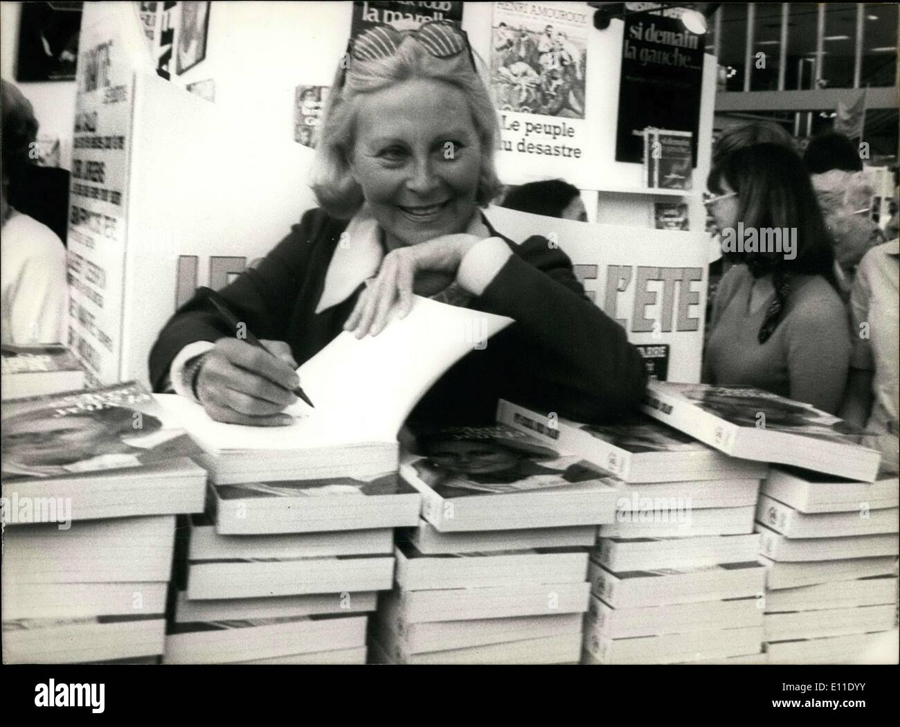 11. Mai 1977 - war sie an der internationalen Buchausstellung in Nizza. Stockfoto