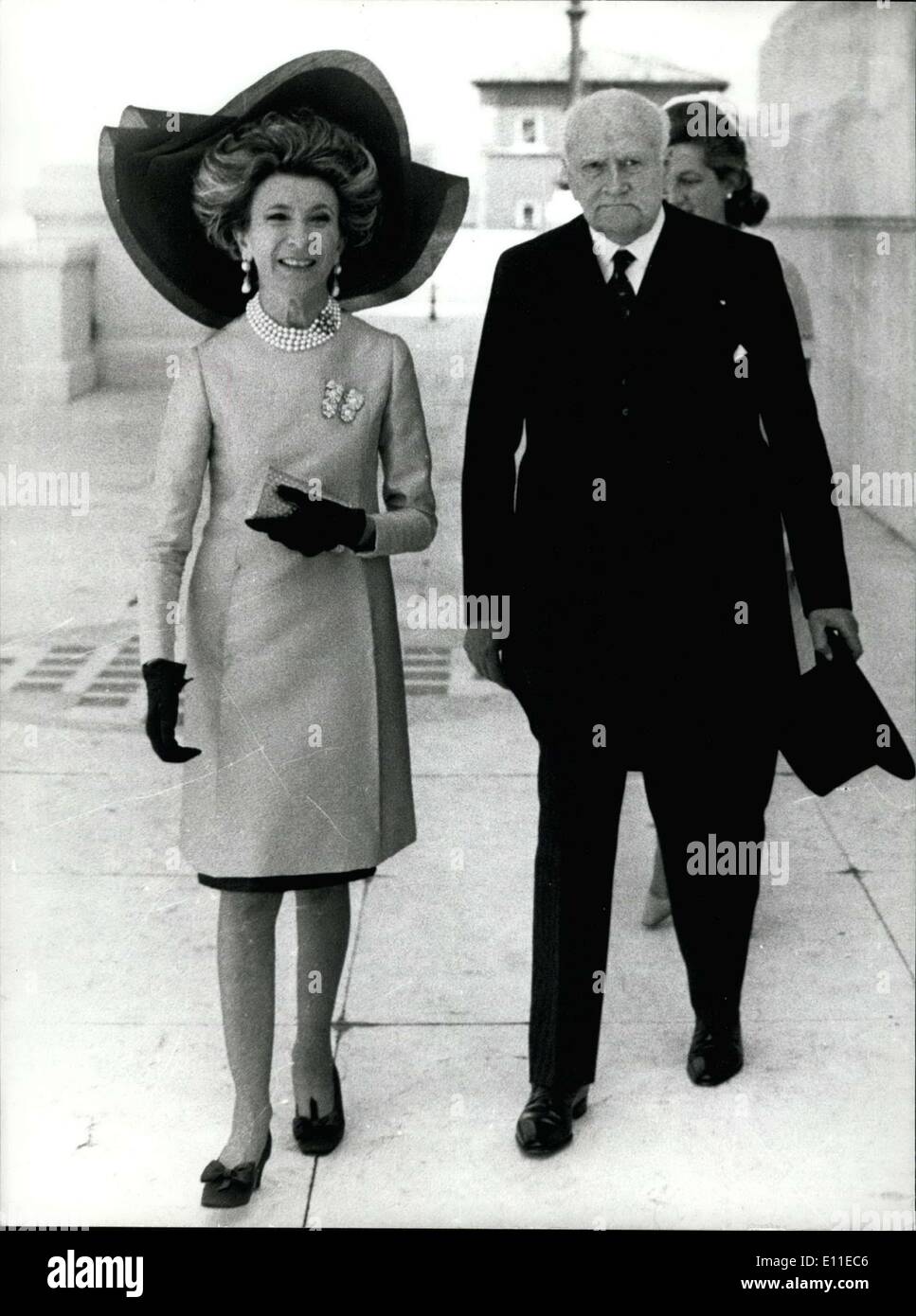 6. Juni 1977 - party Prinzessin Evelina Pallavicini, die für den nächsten 6. Juni in seinem Palast die Rezeption organisiert haben zu Ehren des französischen Rebel Erzbischof Marcel Lefebvre, der in Konflikt mit dem Vatikan. Stockfoto