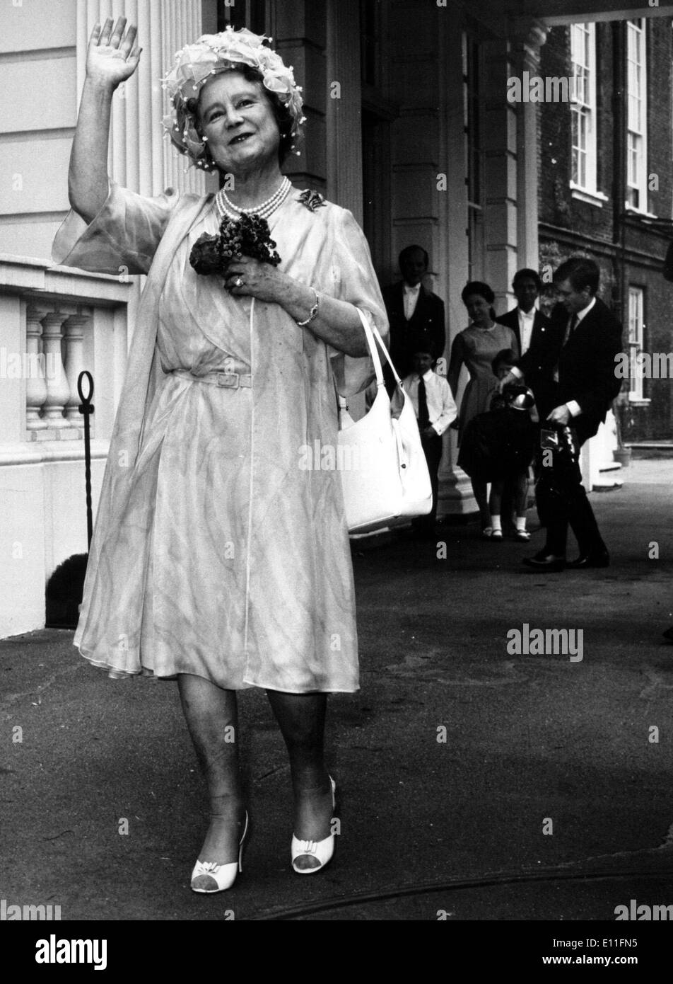 ELIZABETH Königin Mutter Bowes-Lyon (London) am Tag der ihren 70. Geburtstag, 04.08.1970 Stockfoto