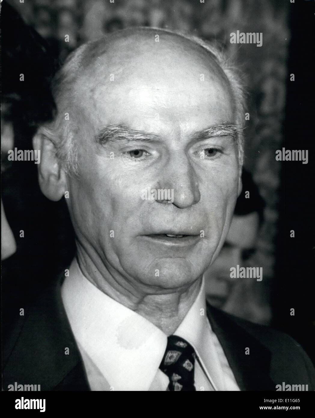 11. November 1977 - Wut als SS Chief Freed: ehemalige SS-Oberst Hubert Meyer, aus dem Vereinigten Königreich von der Home Setary Herr Merlyn Ree verboten Stockfoto