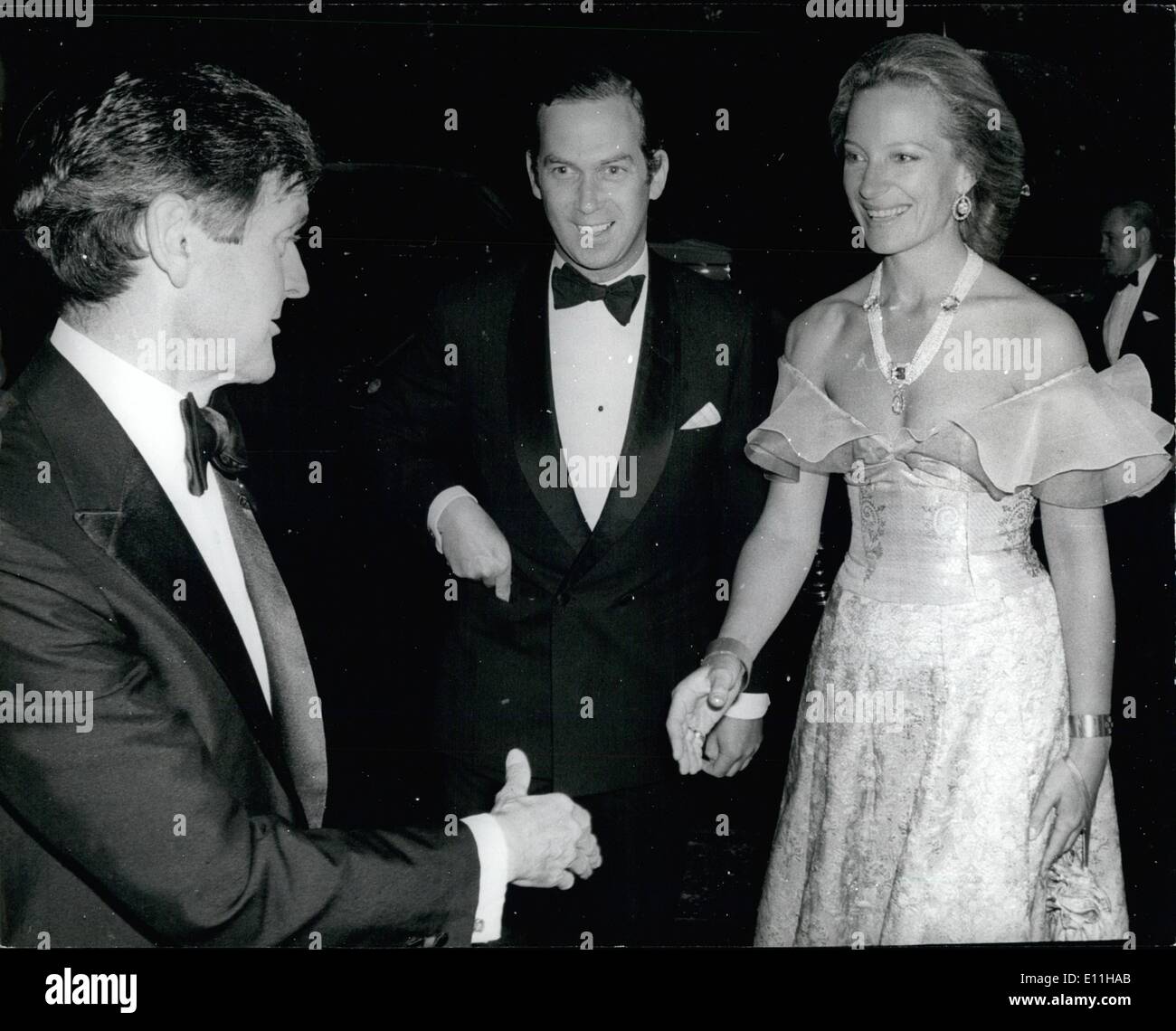 6. Juni 1978 - Prinzen Michael von Kent und seine Verlobte besuchen den Rot-Kreuz-Ball. Foto zeigt Prinzessin Michael von Kent gesehen, der rote-Kreuz-Saal vor kurzem mit seiner neuen Verlobten Marie-Christine Von Reibnitz angekommen. Stockfoto