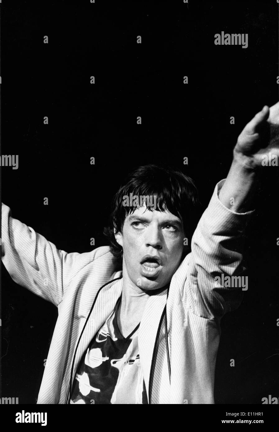 Rolling Stones-Sänger Mick Jagger führt in New York Stockfoto