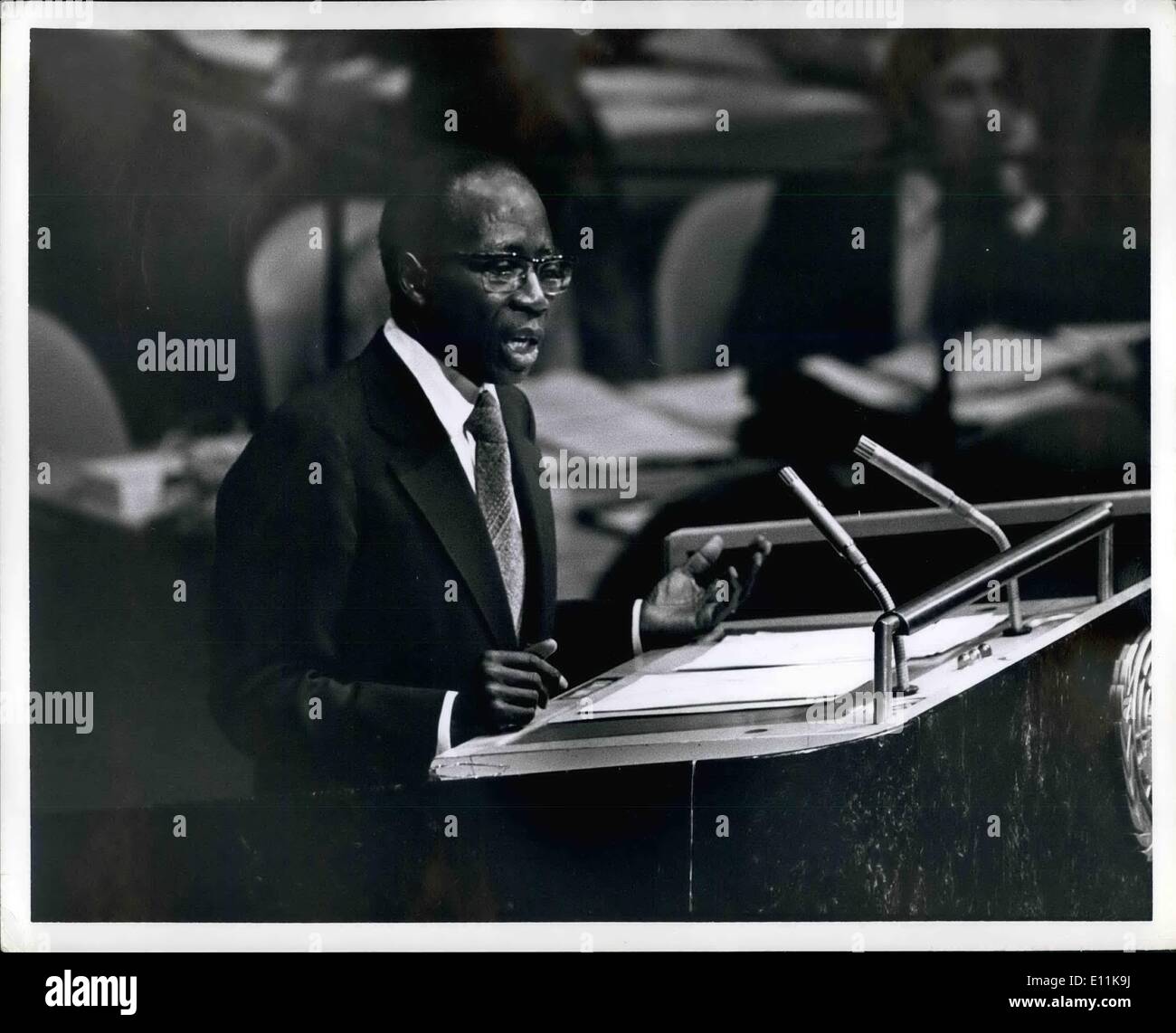 6. Juni 1978 - Leopold Sedar Senghor Pres Senegal UN Abrüstung Stockfoto