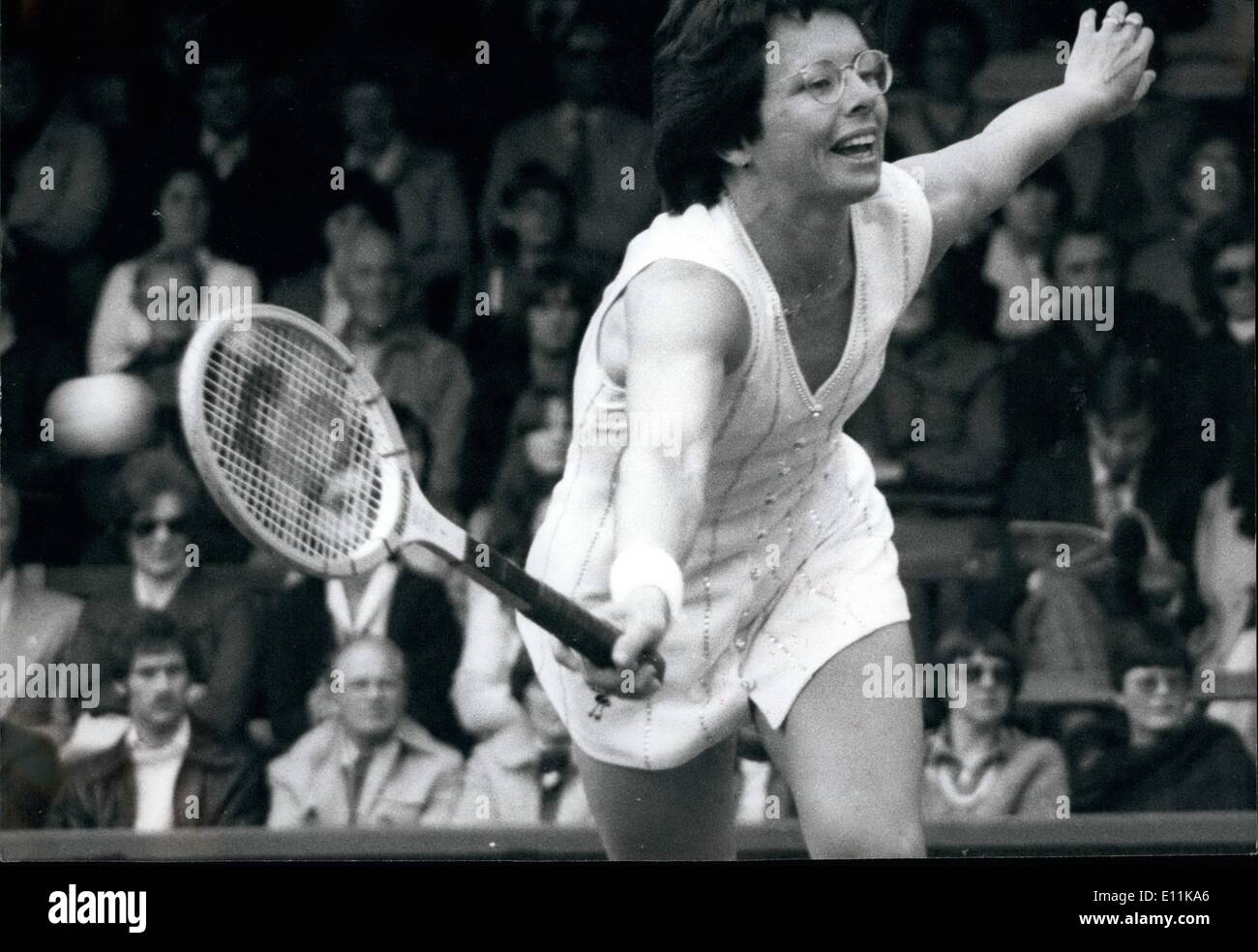 6. Juni 1978 - Billy Jean King gewinnt in Wimbledon. Foto zeigt: Billy Jean King einen früheren Wimbledon-Titelträger bilden die Vereinigten Stockfoto