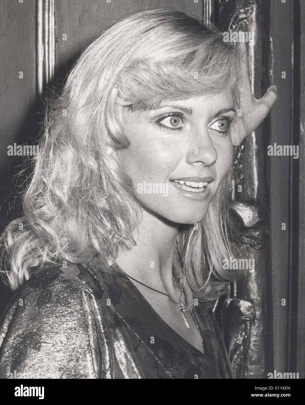 Sep 14, 1978 - London, England, Vereinigtes Königreich - OLIVIA NEWTON-JOHN in der after-Party von der Premiere des Films "Fett '' am Lyceum Theatre. Stockfoto