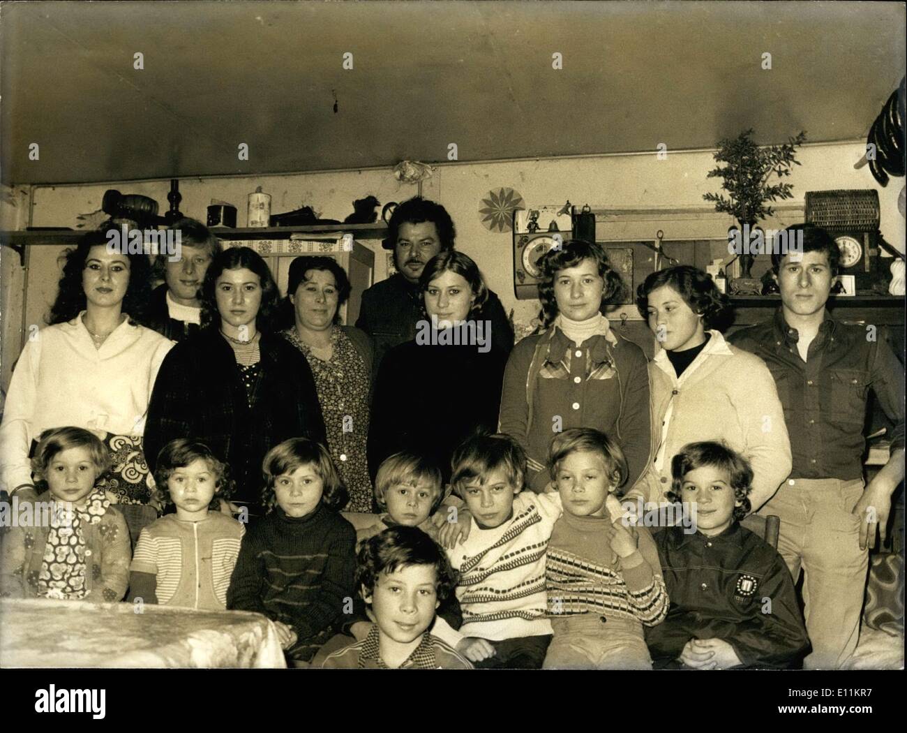 20. Dezember 1978 - Familie Schmitt: Fünfzehn Kinder ab 21 Jahren alt sein, um 27 Monate APRESS Stockfoto