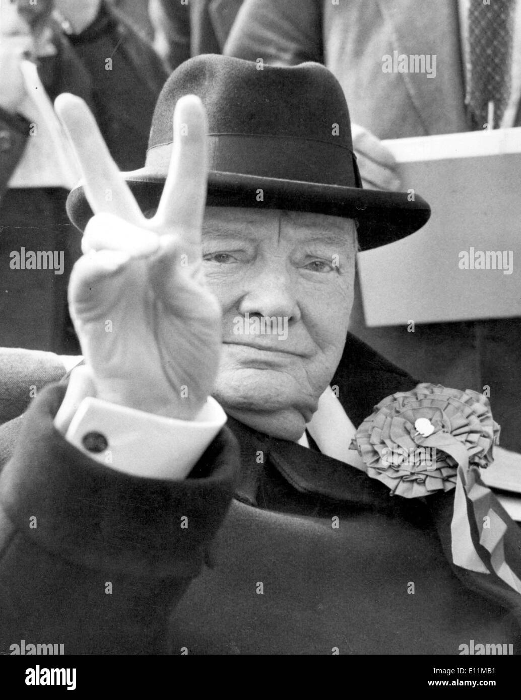 5207207 (900324) Sir Winston CHURCHILL, Britischer Politiker, (30.11.1874 - 24.01.1965), Porträt von 1959 Mit Dem Sieg - Stockfoto