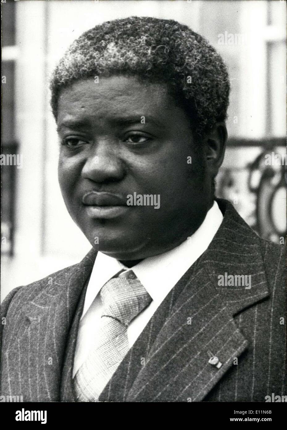 15. Juni 1979 - Botschafter der Gabunischen Republik in Frankreich Gaston Félicien Olouna Stockfoto
