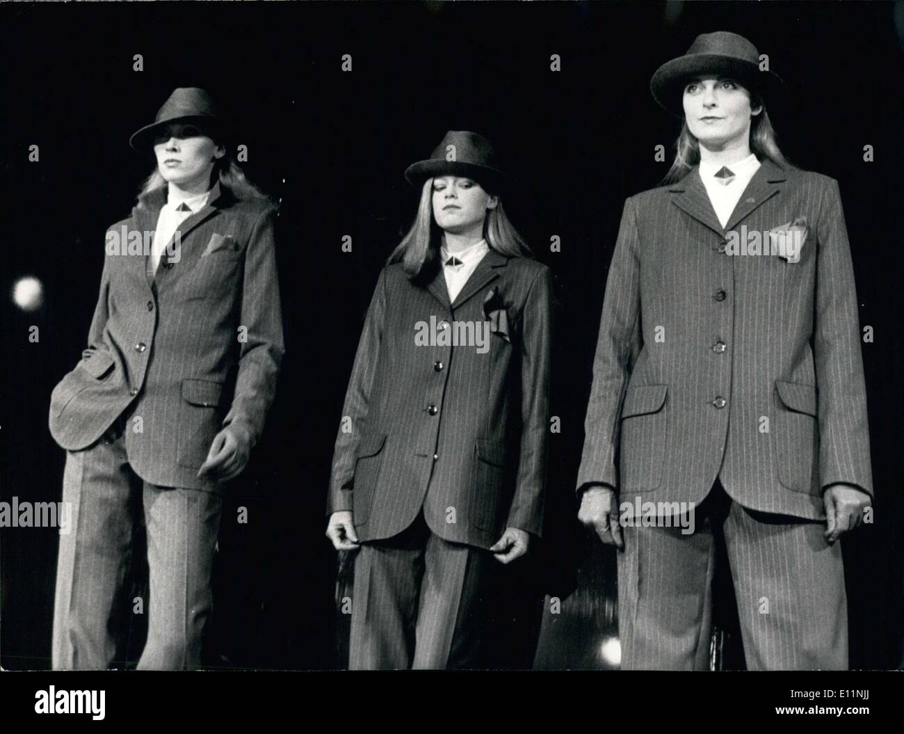 5. April 1979 - präsentierte sich die gesamte Kollektion in Paris. Stockfoto