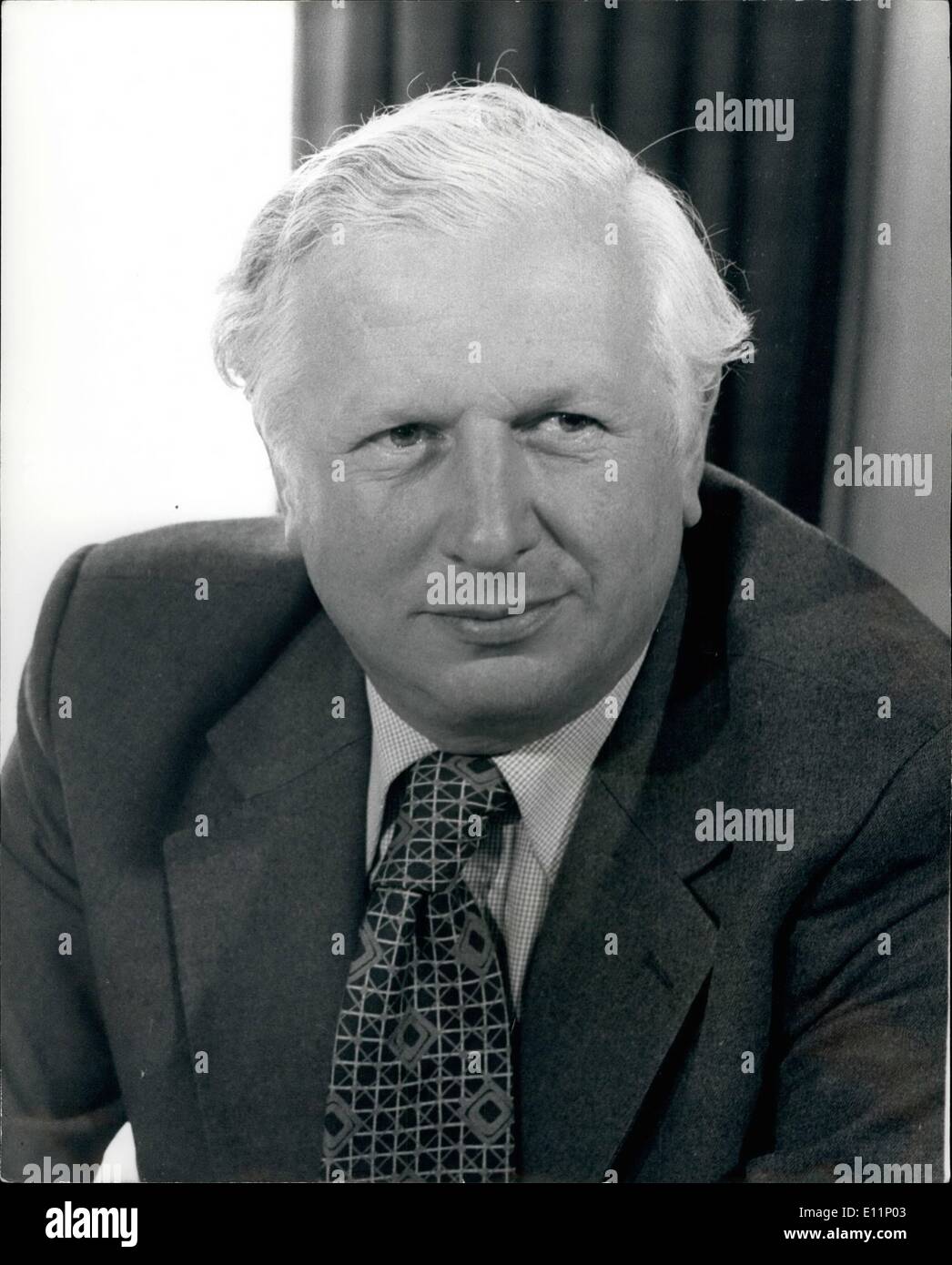 5. Mai 1979 - Mr James Prior ist die neue Beschäftigung Sekretärin: Bild zeigt: die gestrige Bild von Herrn James Prior, der Sekretär der Beschäftigung in der neuen Regierung unter Frau Thatcher ist. Stockfoto