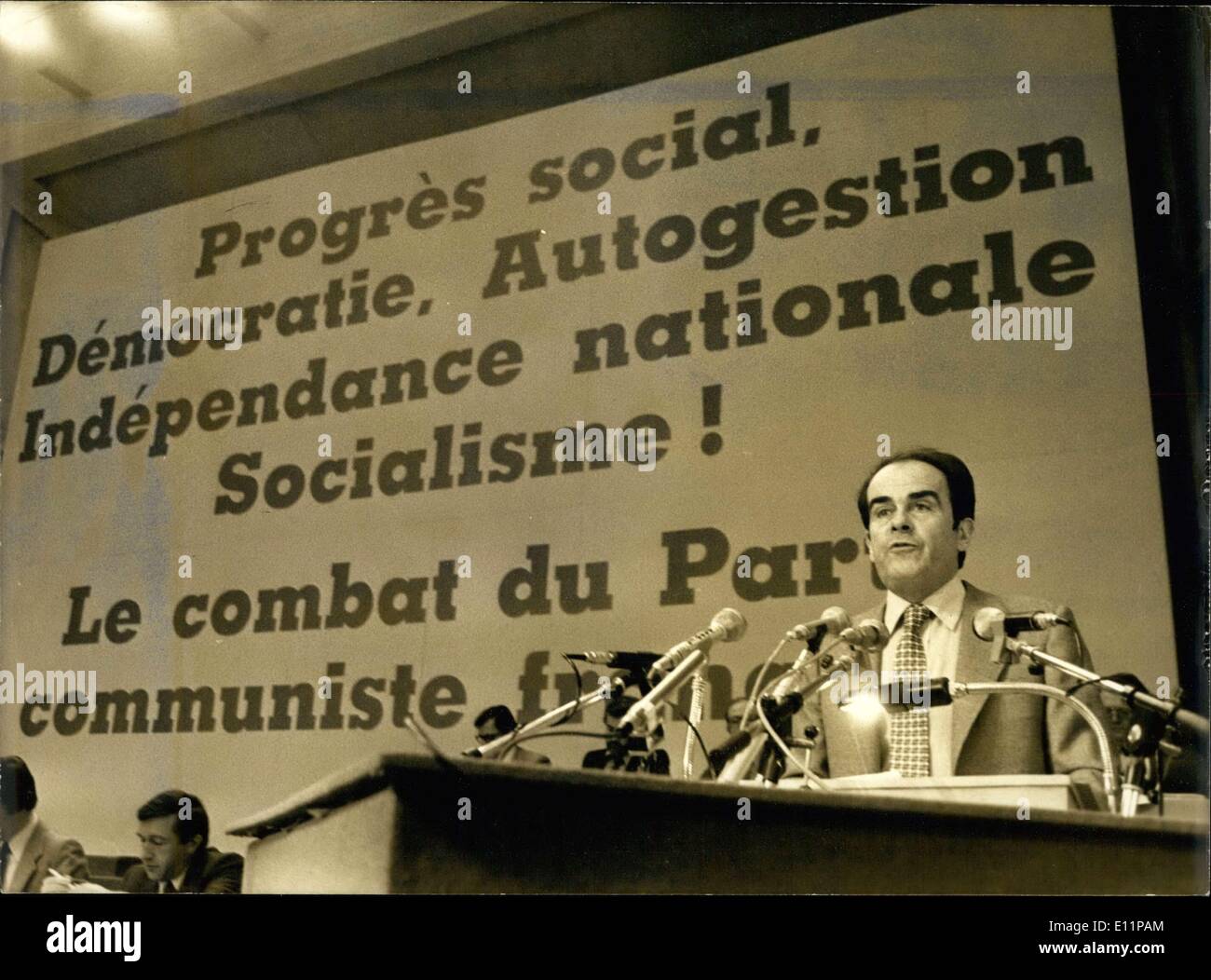 9. Mai 1979 - Georges Marchais kommunistischen Party treffen anlässlich Stockfoto