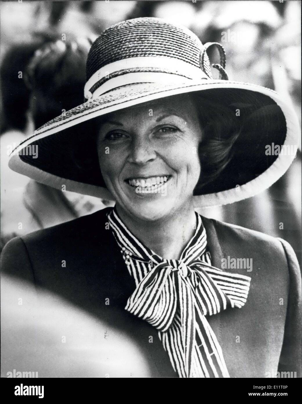 1. Februar 1980 - Königin Juliana der Niederlande zur Abdankung am 30. April: Königin Juliana der Niederlande angekündigt auf Niederländisch Stockfoto
