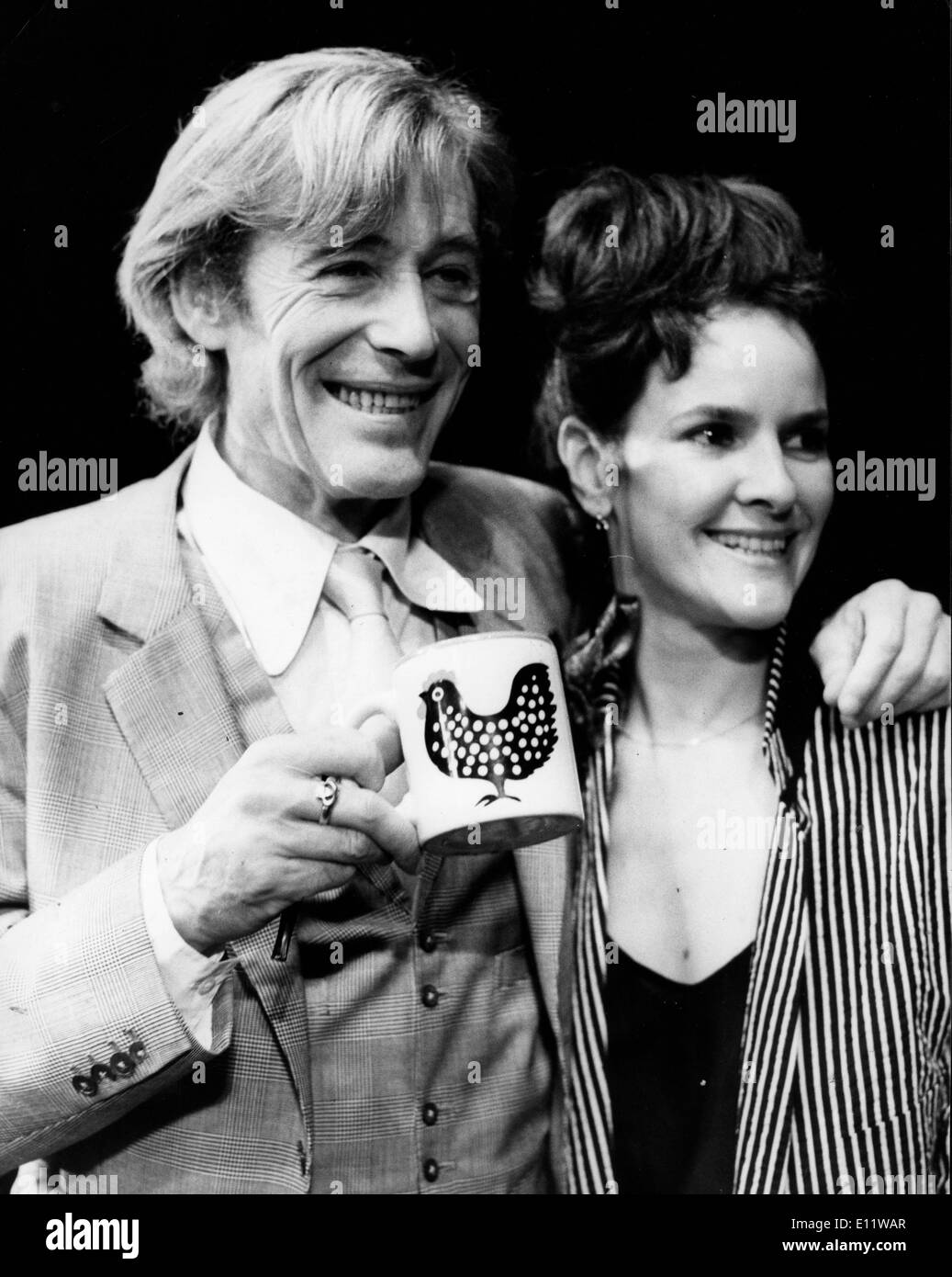 Schauspieler Peter O'Toole und Frances Tomelty Co-star Stockfoto