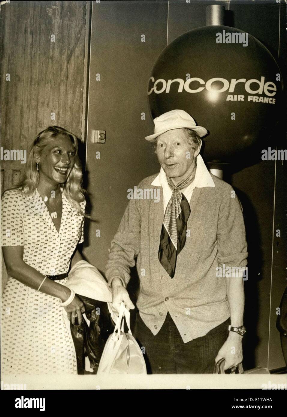 Sept. 05, 1980 - Danny Kaye kam nach Frankreich, wo er des amerikanischen Filmfestivals in Deauville Headliner wird. Stockfoto