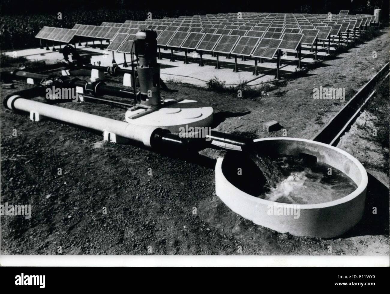 Sept. 17, 1980 - weltweit leistungsstärkste Solar betriebenen Wasserpumpe Stockfoto