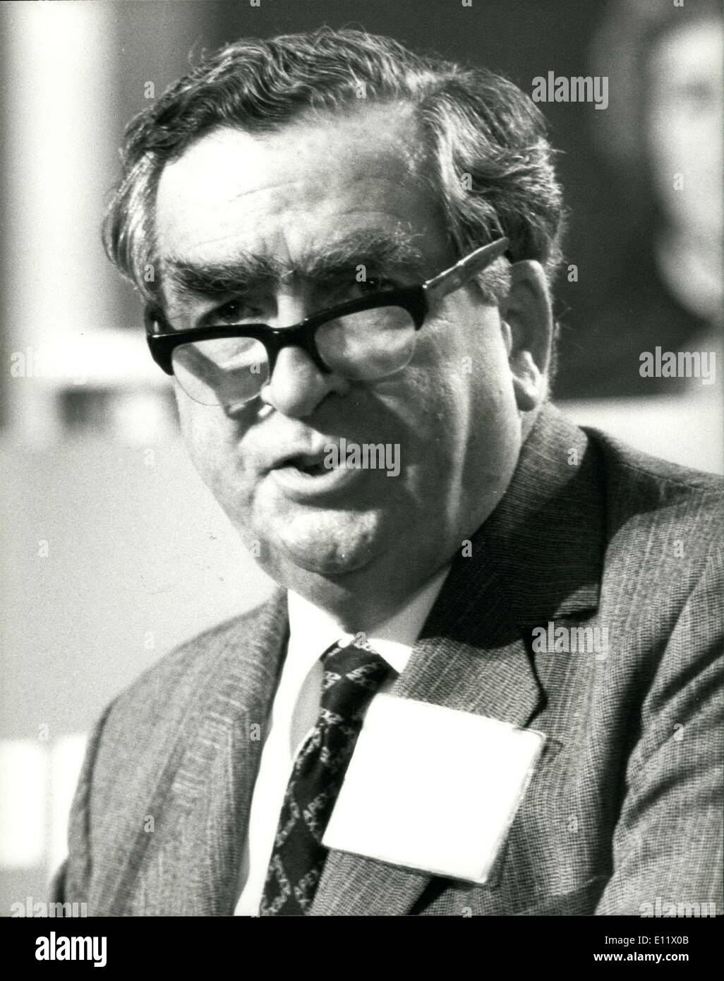 Sept. 30, 1980 - Labour party-Konferenz in Blackpool: Foto zeigt Denis Healey gesehen bei der Konferenz während der Eröffnungsveranstaltung in Blackpool gestern. Stockfoto