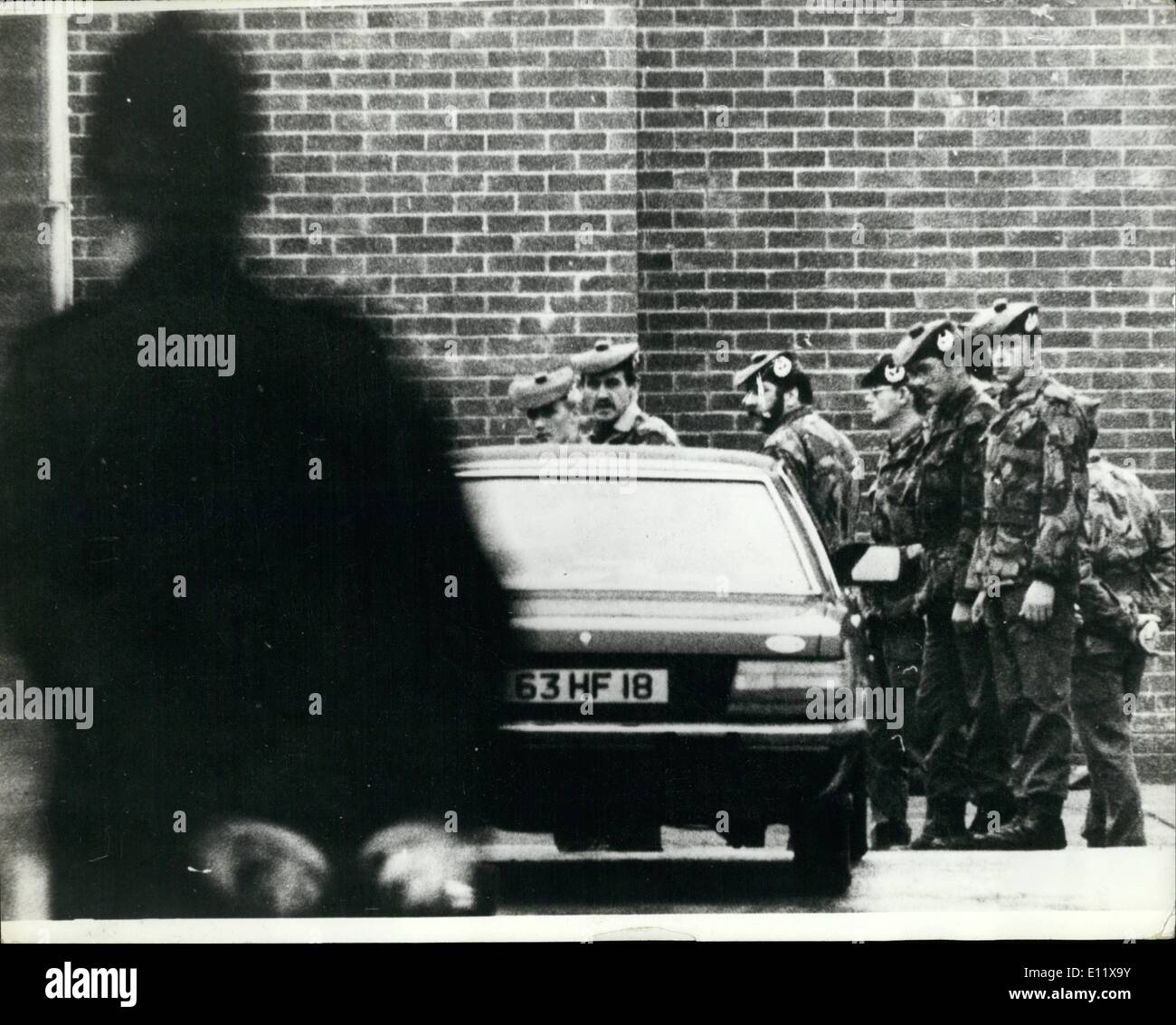 10. Oktober 1980 - Armee bewegt sich in frankiert Gefängnis Durham: Mr William Whiltelaw, der nach Hause Setary, letzte Nacht segelte in der Armee Stockfoto