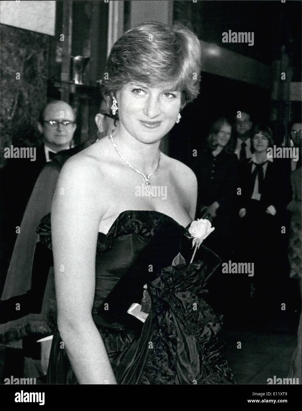 3. März 1981 - erste offizielle Verpflichtung Lady Diana: Lady Diana Spencer, ihre erste offizielle Verlobung letzte Nacht durchgeführt Stockfoto
