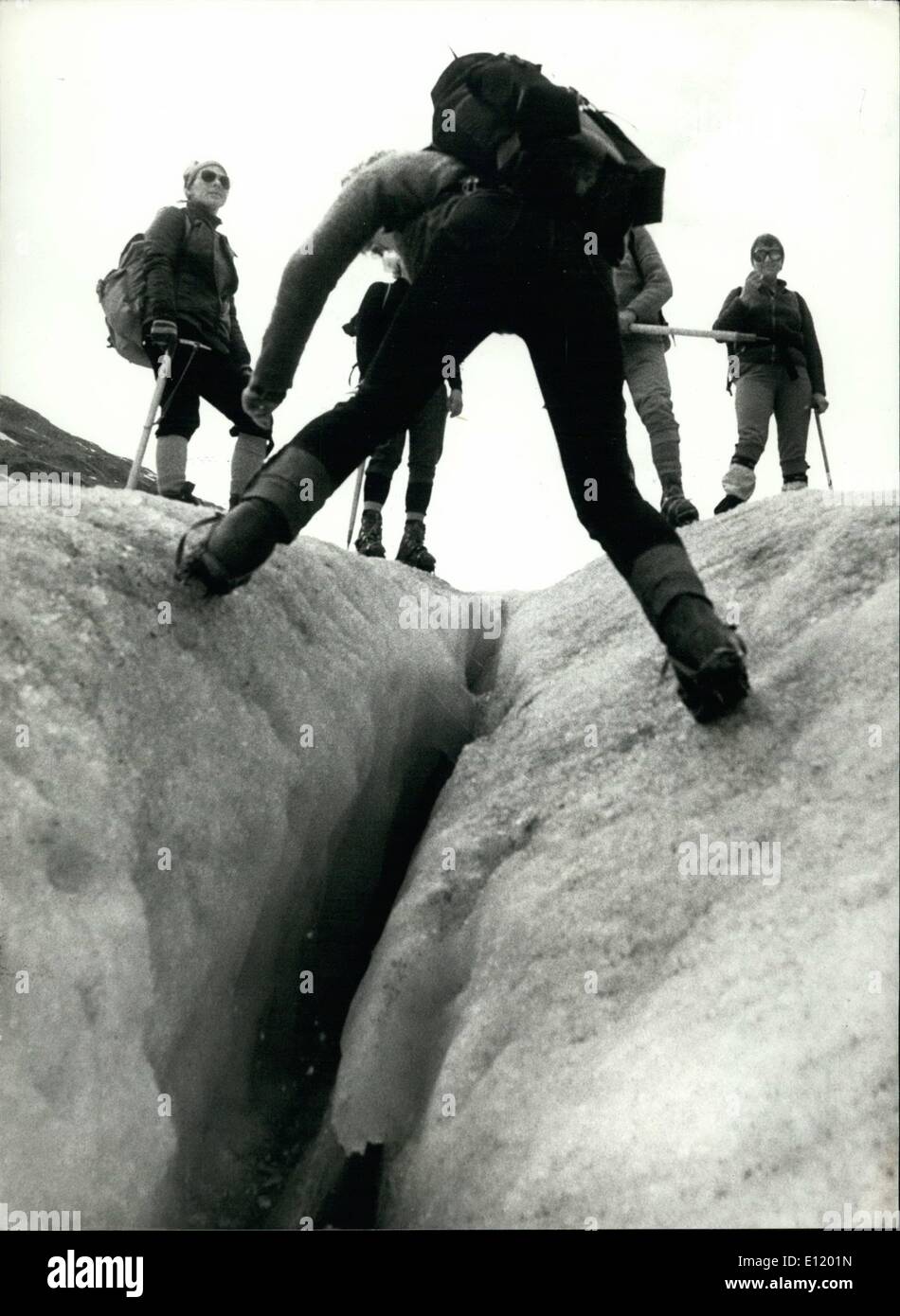 7. Juli 1981 - dreifach-Jubiläum in Pontresina Engadin: 110 Jahre Bergführerverband Pontresina,, 75 Jahre Schweizer Verein Stockfoto