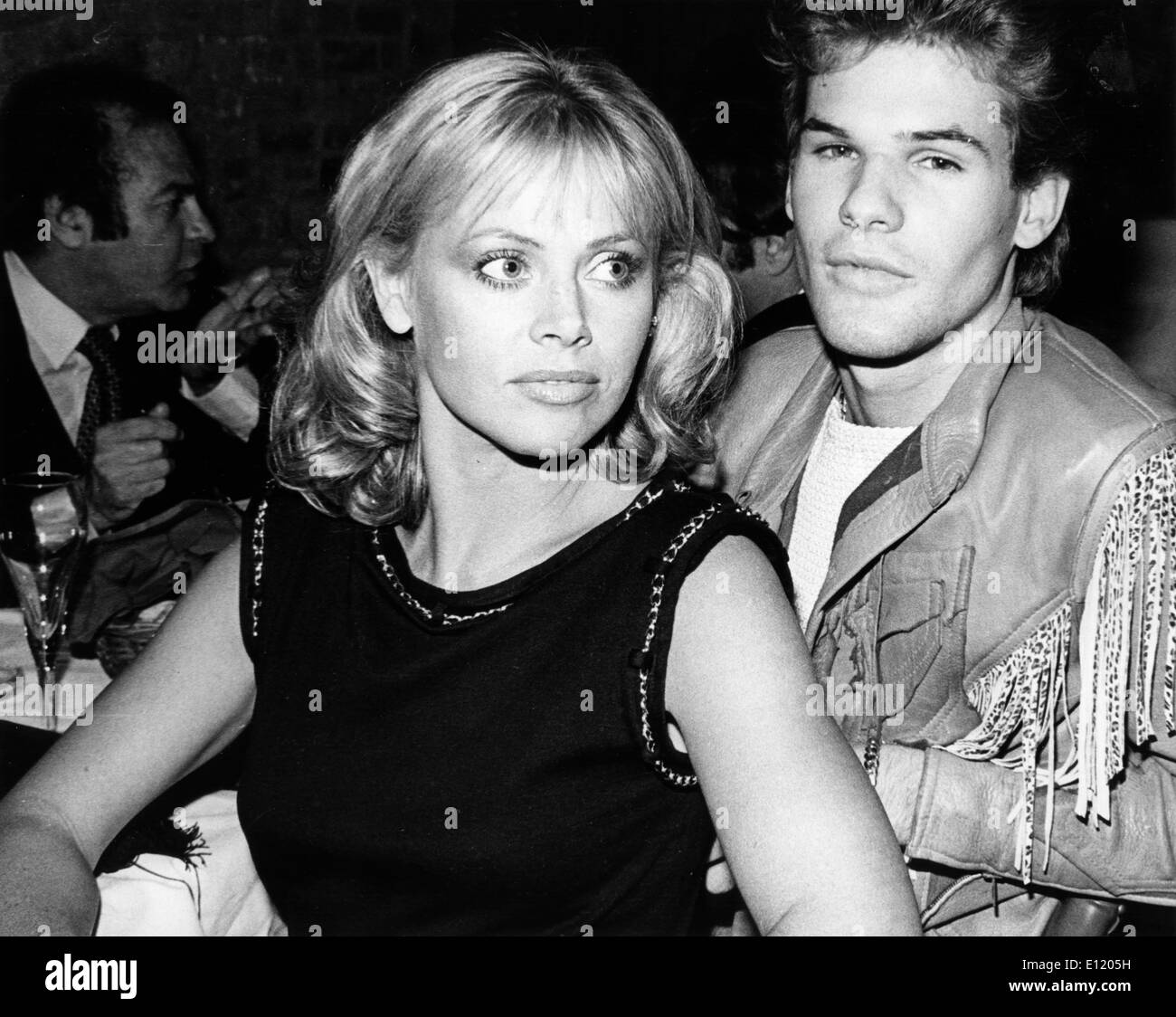 Schauspielerin Britt Ekland und Robert Rupley Stockfoto