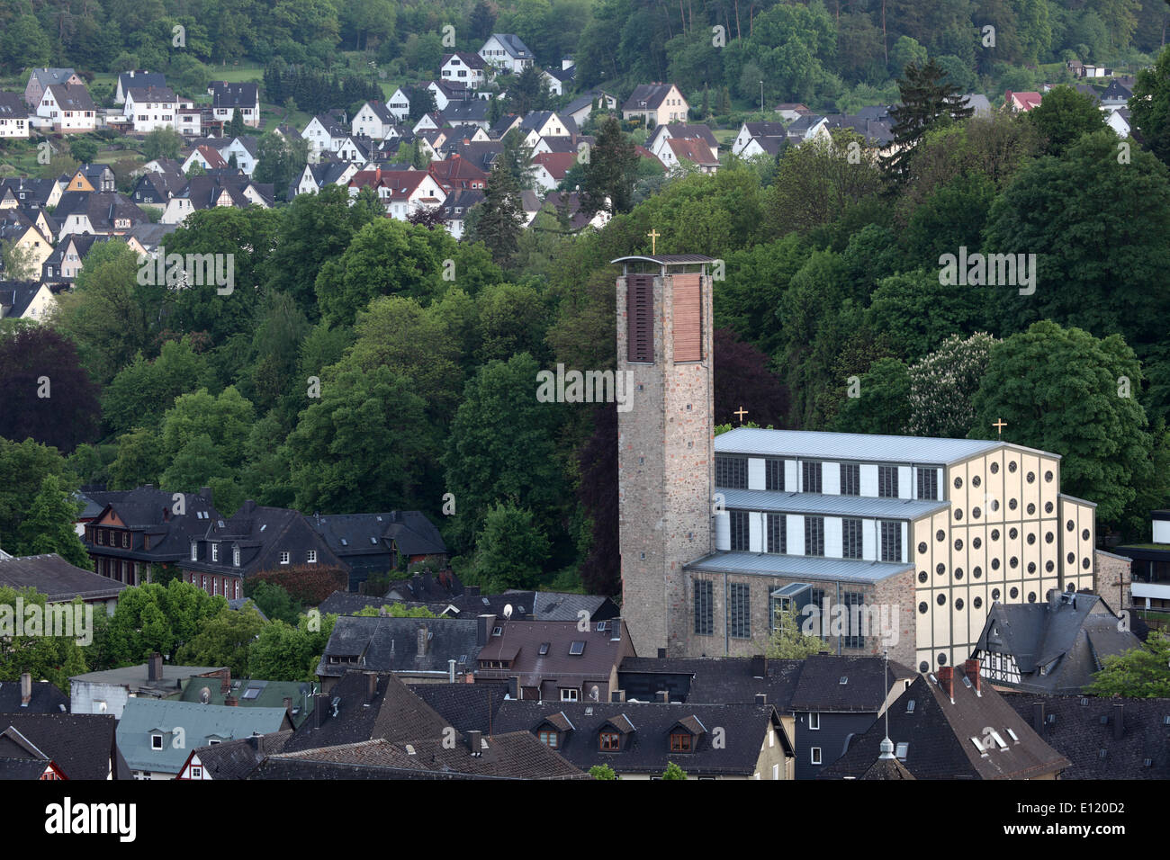 Kirche in der Stadt Dillenburg, Hessen, Deutschland Stockfoto