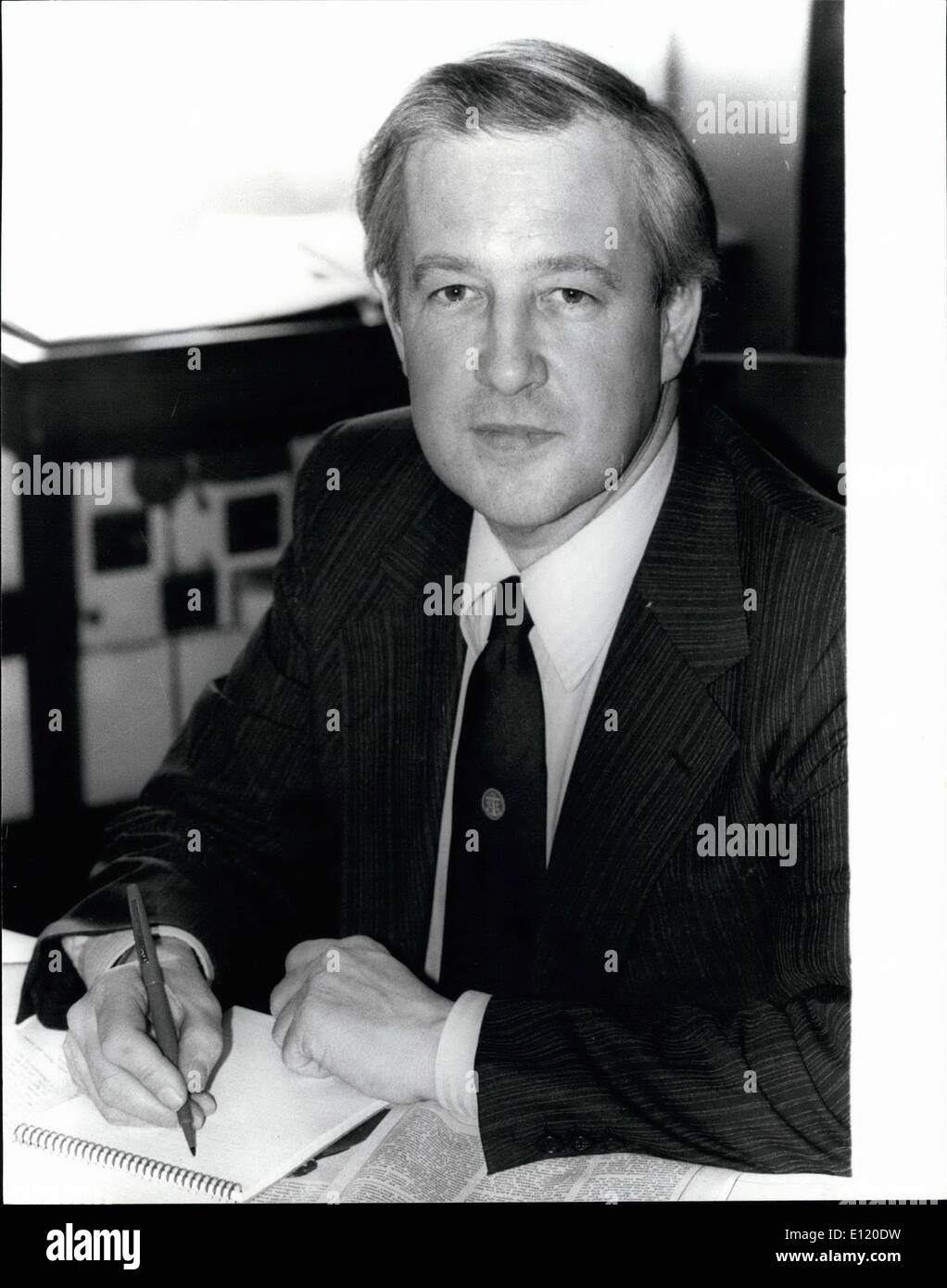 5. Mai 1981 - Frau Thatcher Säcke Navy Minister Keith Speed: Mr Keith Speed, 47 Jahre alte MP für Ashford und Minister der Marine, wurde durch den Ministerpräsidenten gestern für eine Rede, die er am vergangenen Freitag machte, als er sprach in der Öffentlichkeit gegen die Marine als heruntergekommen entlassen. Herr Speed sagte heute, dass er auf seinen Kampf gegen Kürzungen der Verteidigung von den Rücken-Ästen tragen würde. Stockfoto