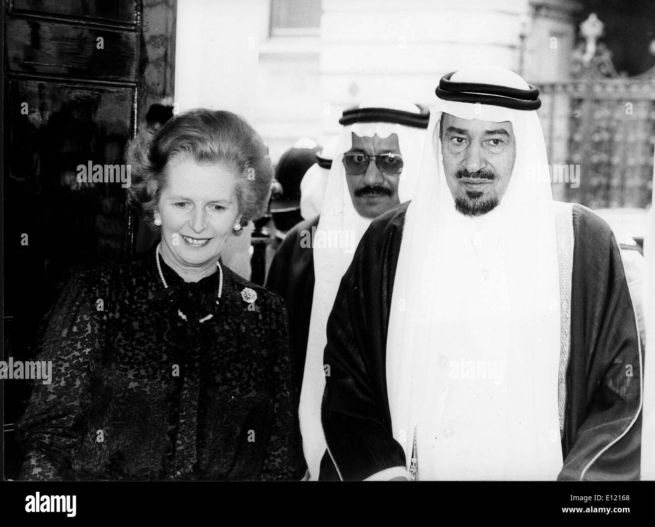 Premierministerin Margaret Thatcher mit König Khalid Stockfoto