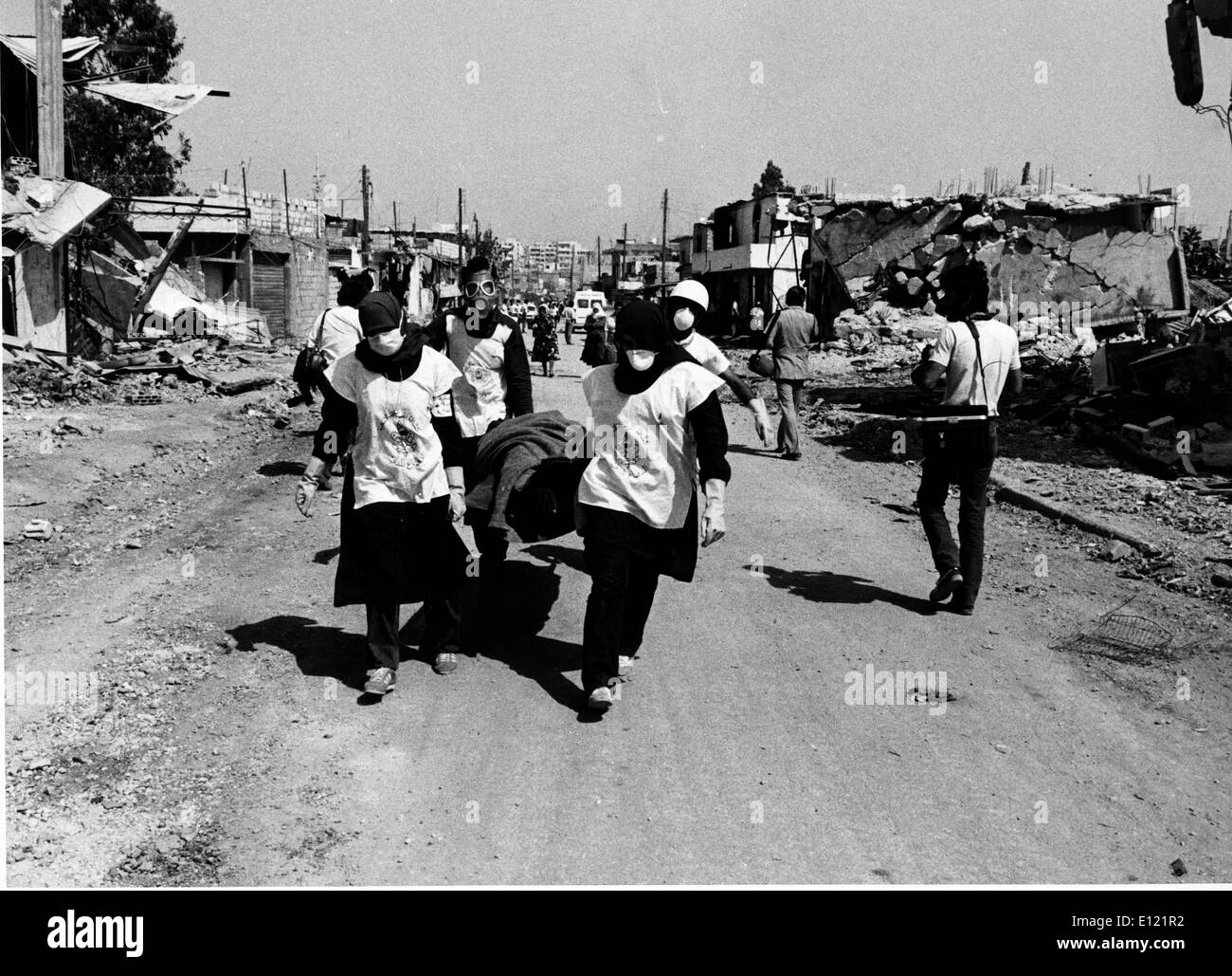 Hilfswerk der Vereinten Nationen in Shatila Flüchtlingslager Stockfoto