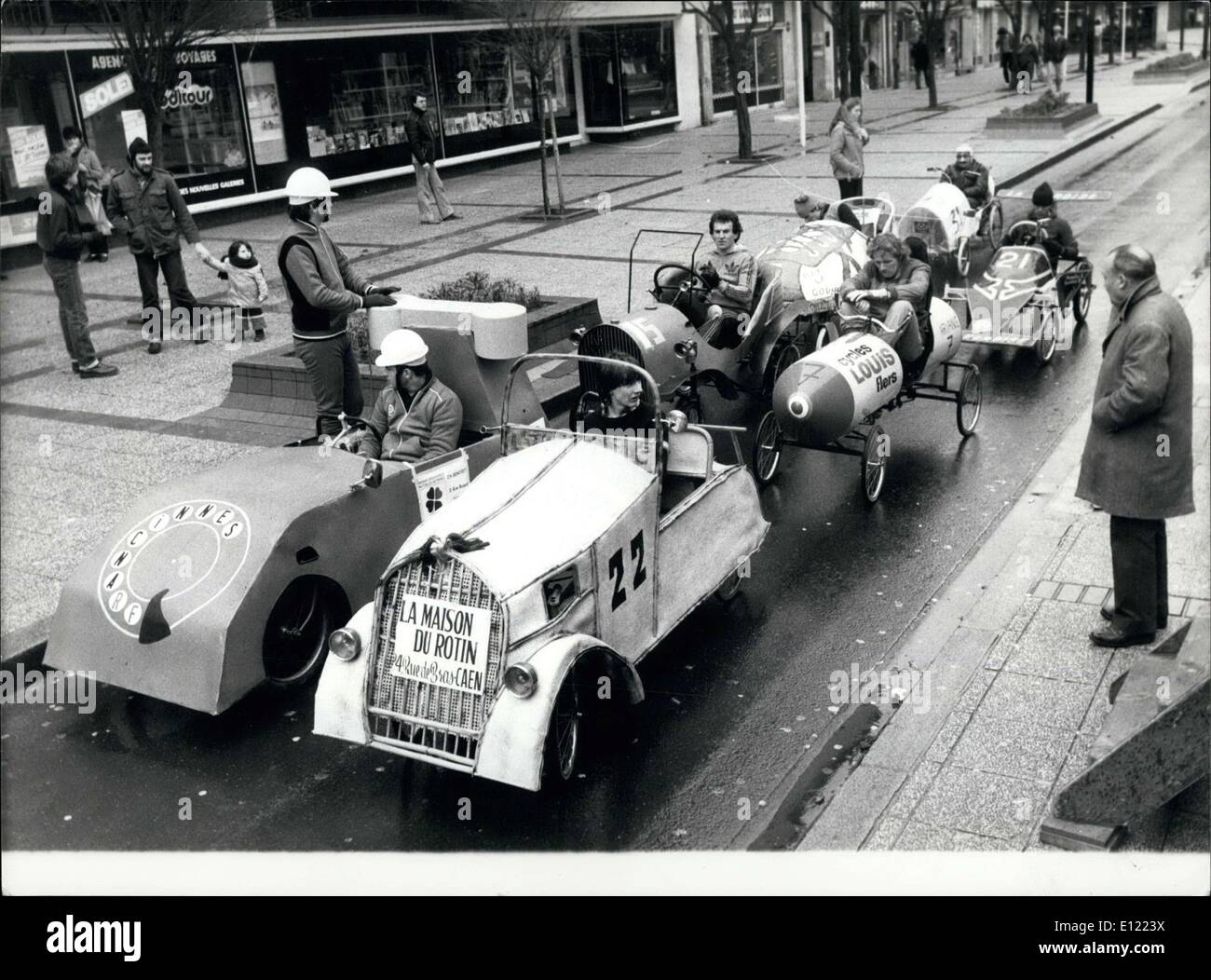 22. Dezember 1982 - Soap Box-Autos in Paris Stockfoto