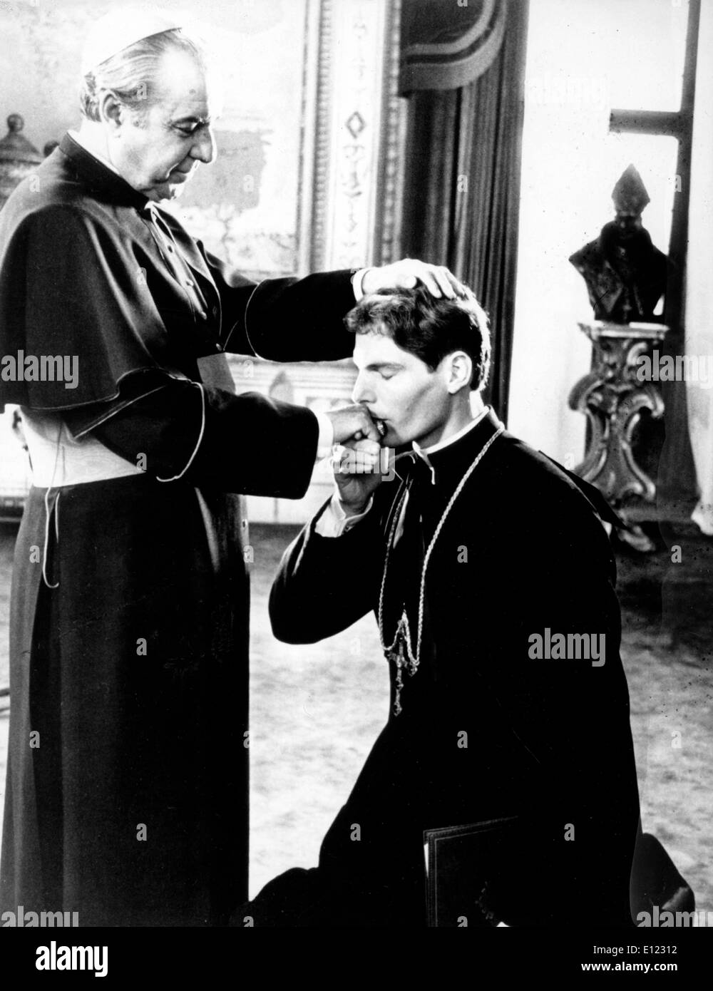 Schauspieler Christopher Reeve in dem Film "Monsignore" Stockfoto