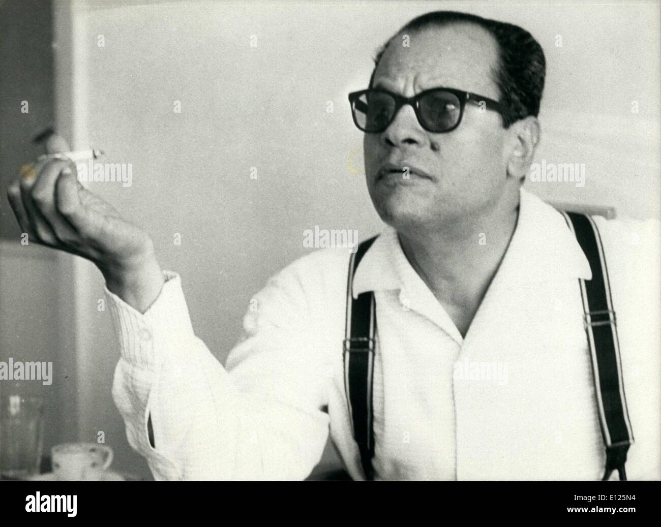 10. Oktober 1988 - Nobelpreis für Nagib Nachfus: Ägyptischer Schriftsteller Nagib Nachfus am 13. Oktober In Stockholm mit Nobelpreis für Literatur ausgezeichnet wurde. Zum ersten Mal der arabischen wurde die Sprache mit dem Preis ausgezeichnet. Bild zeigt die 77 Jahre alte Nagib Nachfus. Stockfoto