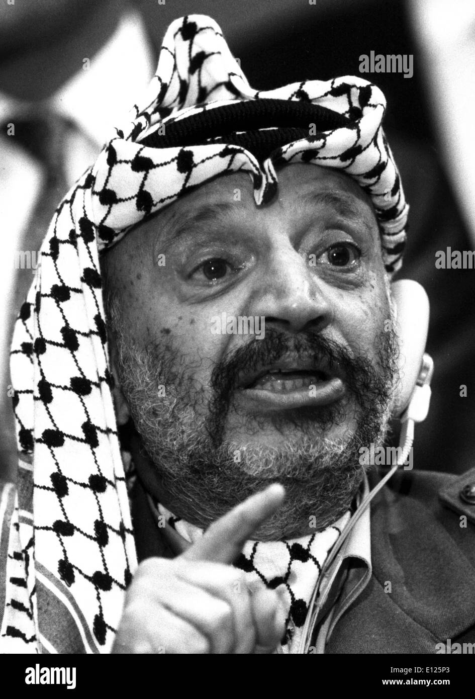 Palästinensische Führer Yasser Arafat Rede Stockfoto