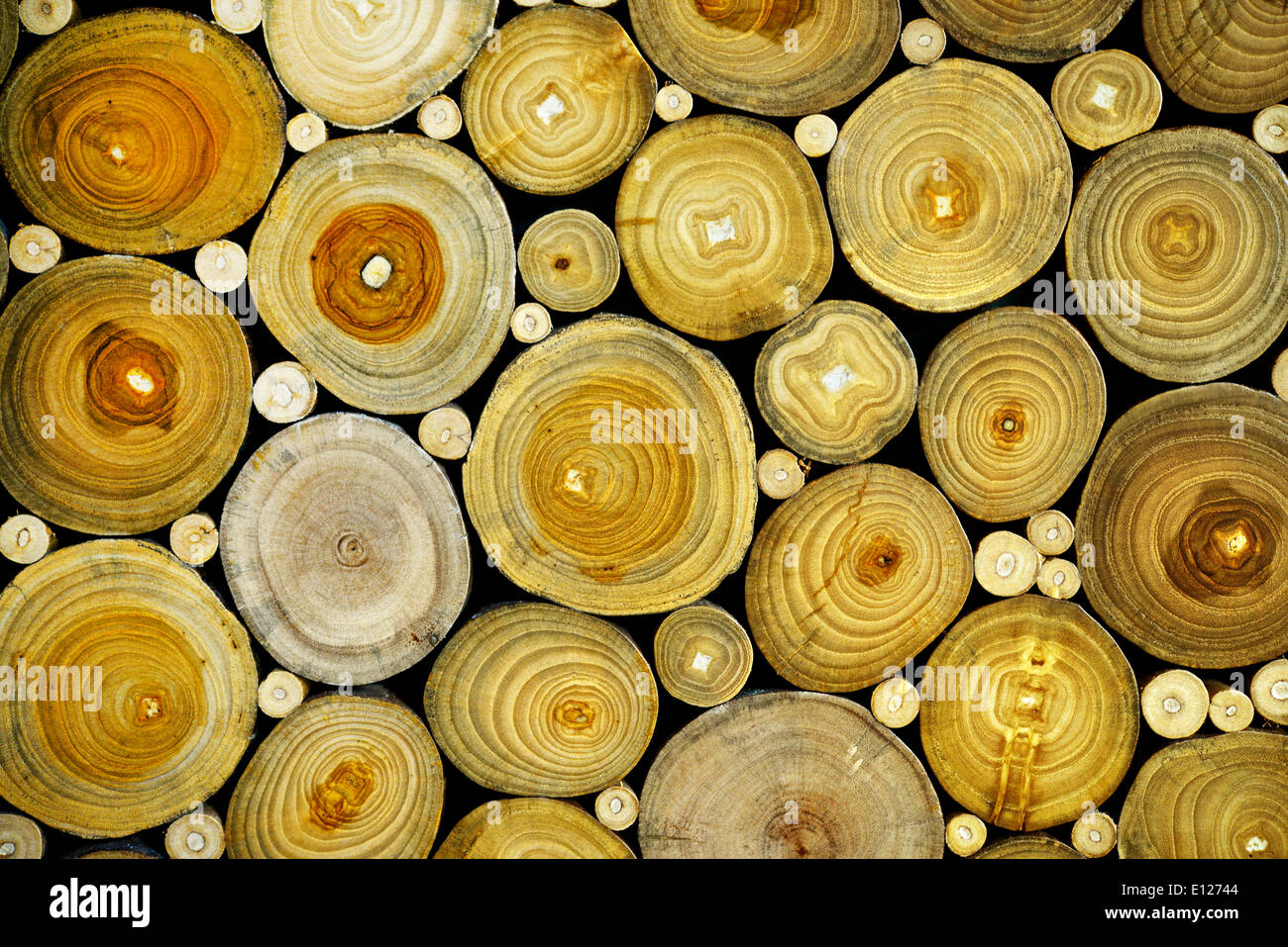 Holzstapel Stockfoto